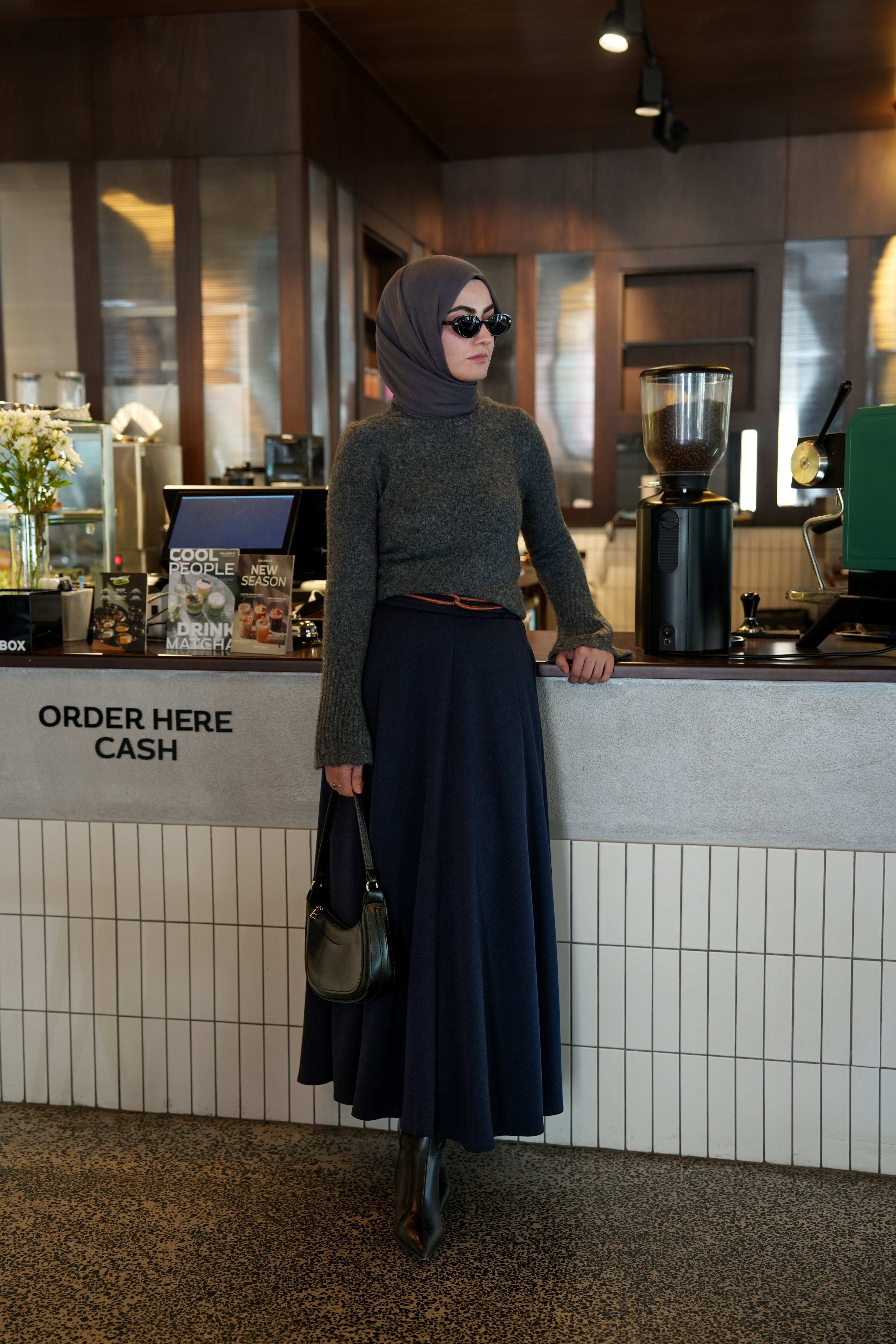 Modal Parçalı Etek LACİVERT