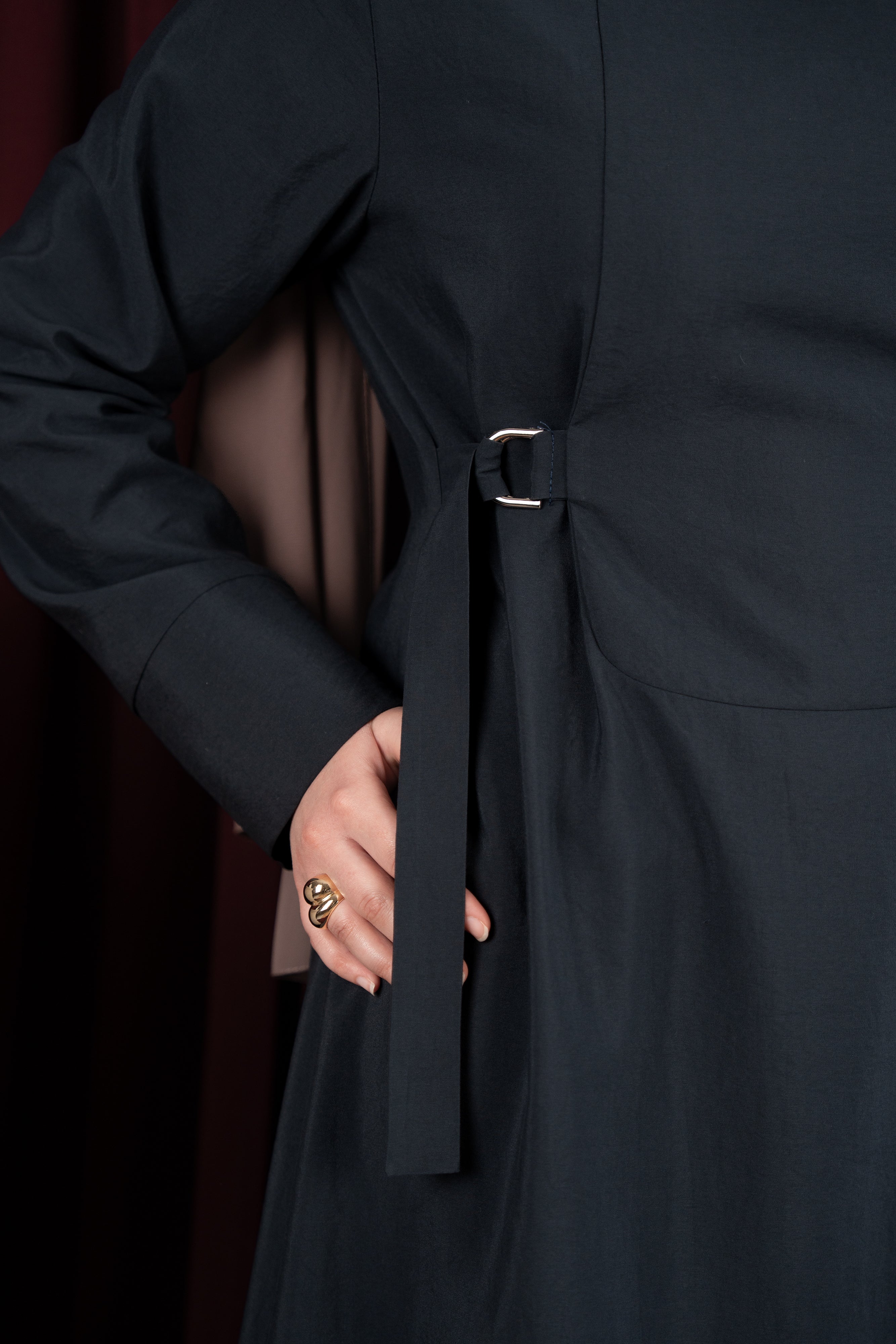 D Tokalı Elbise Soft İndigo