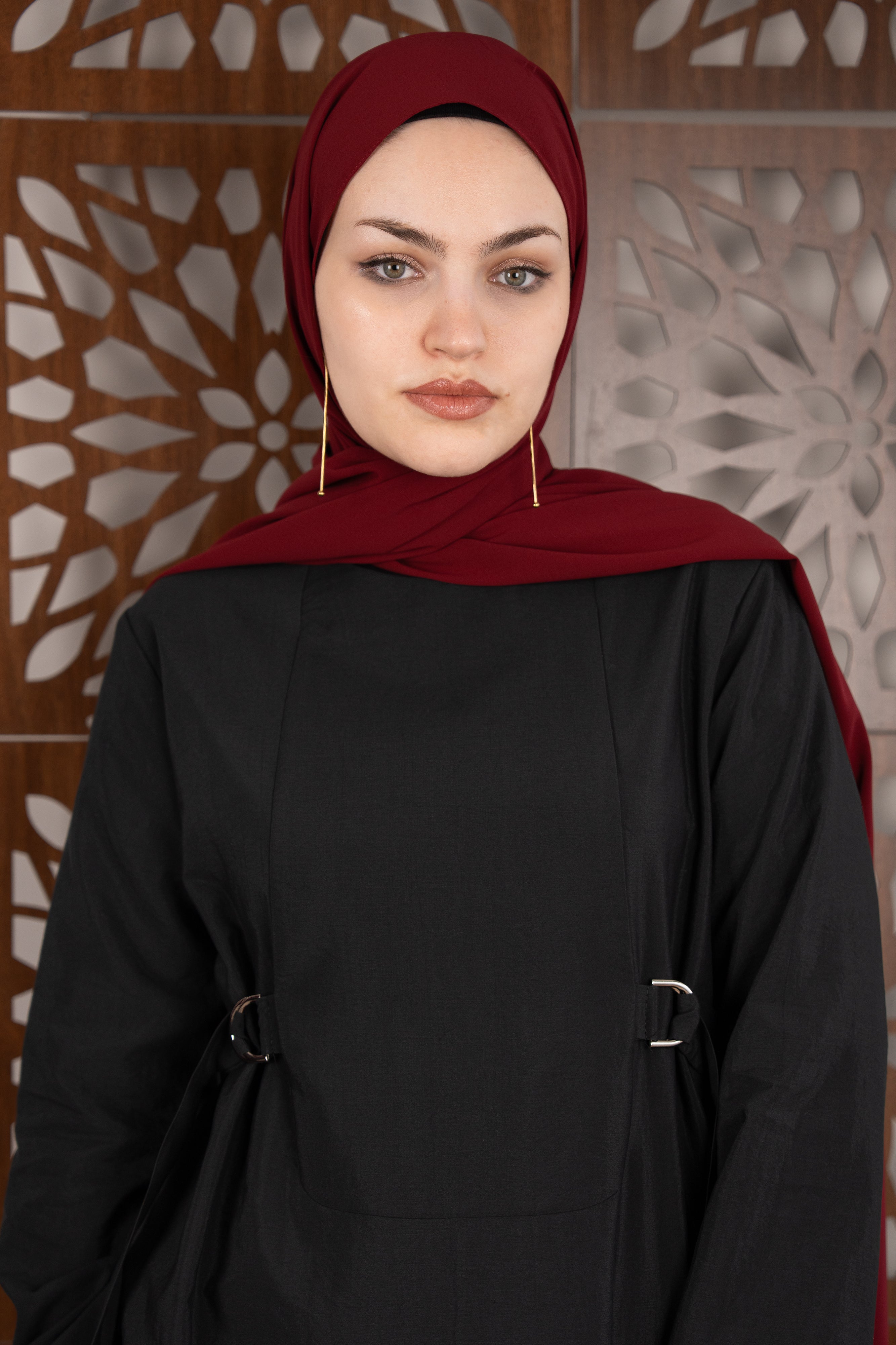 D Tokalı Elbise SİYAH