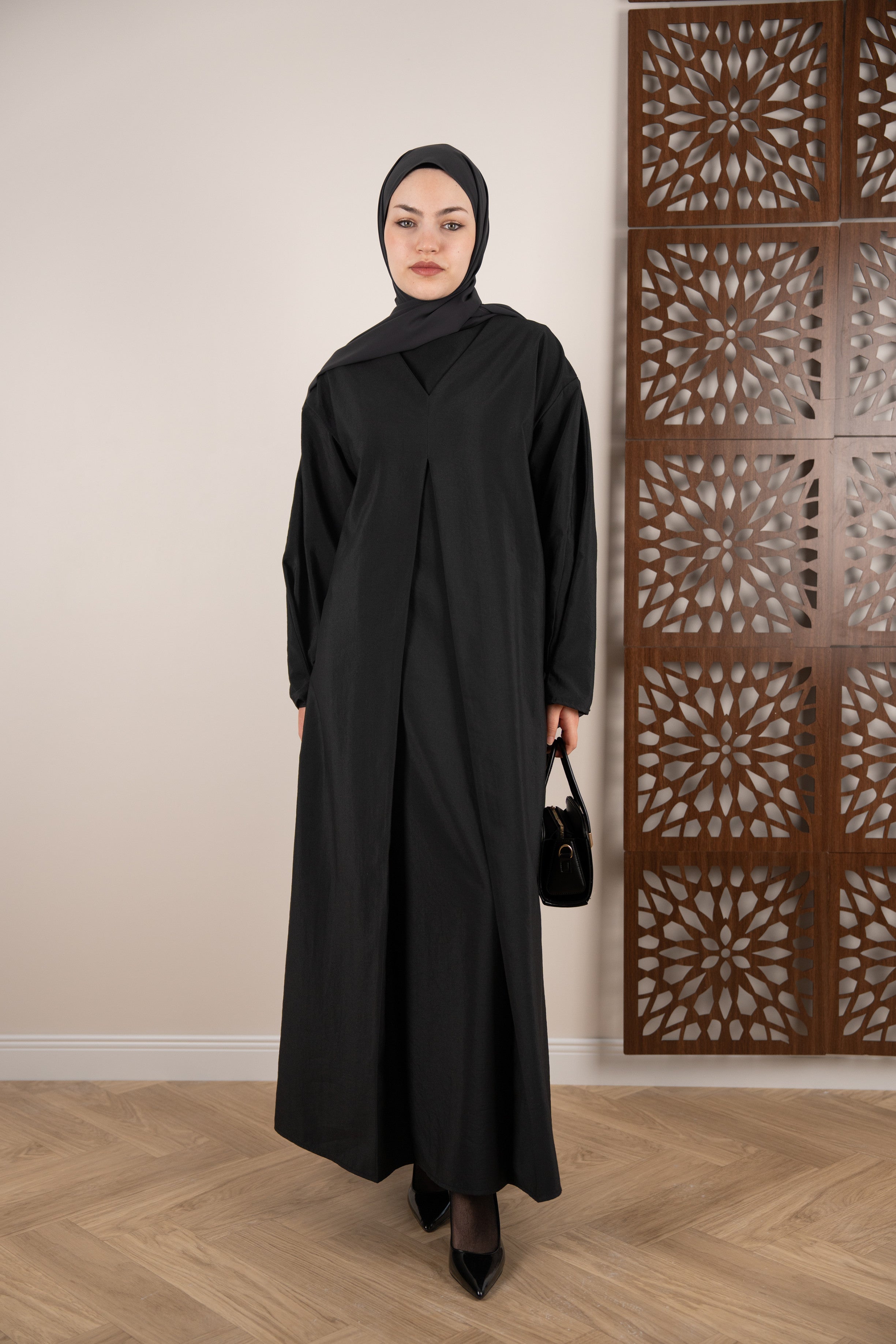 Katmanlı Elbise SİYAH