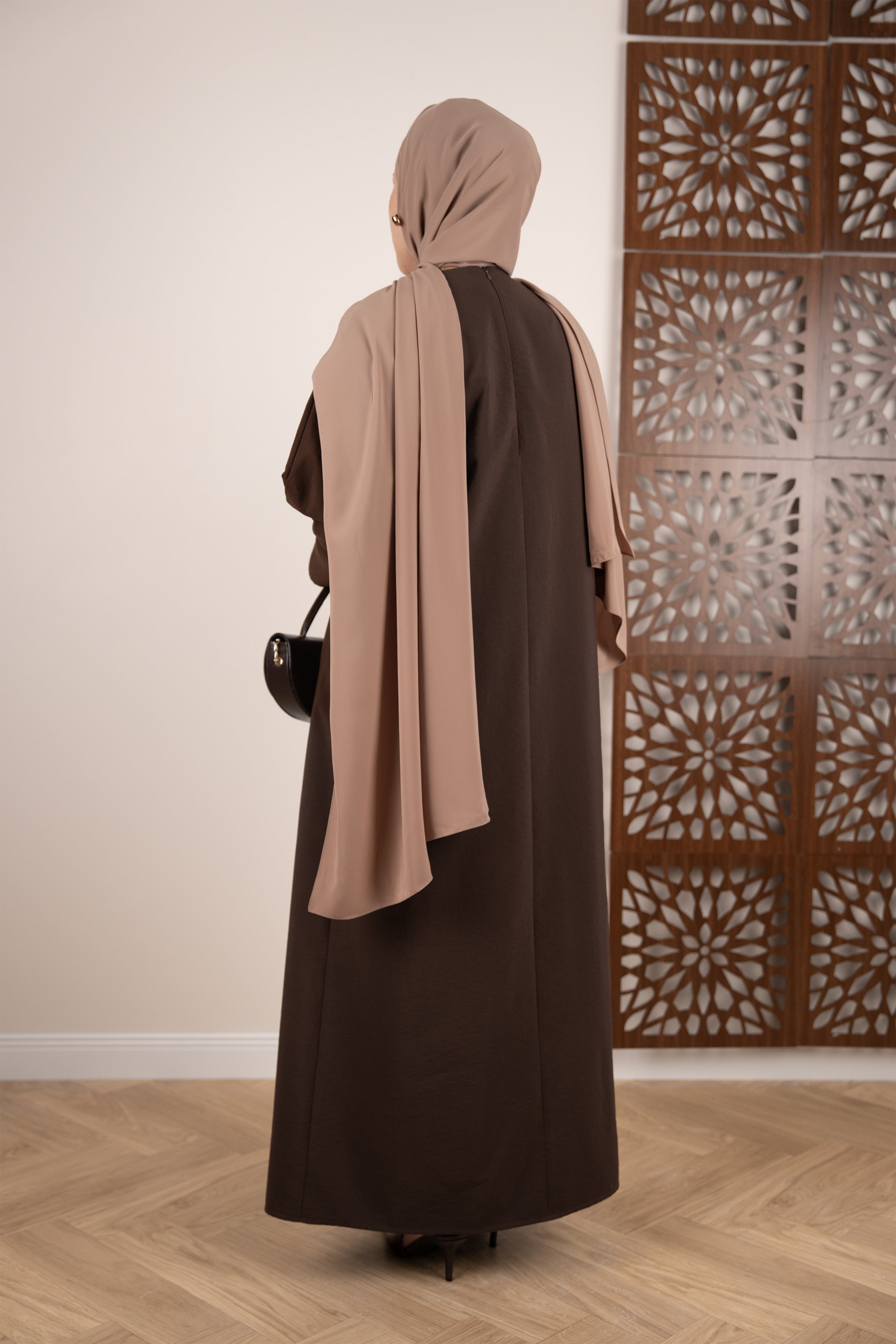 Katmanlı Elbise KAHVERENGİ