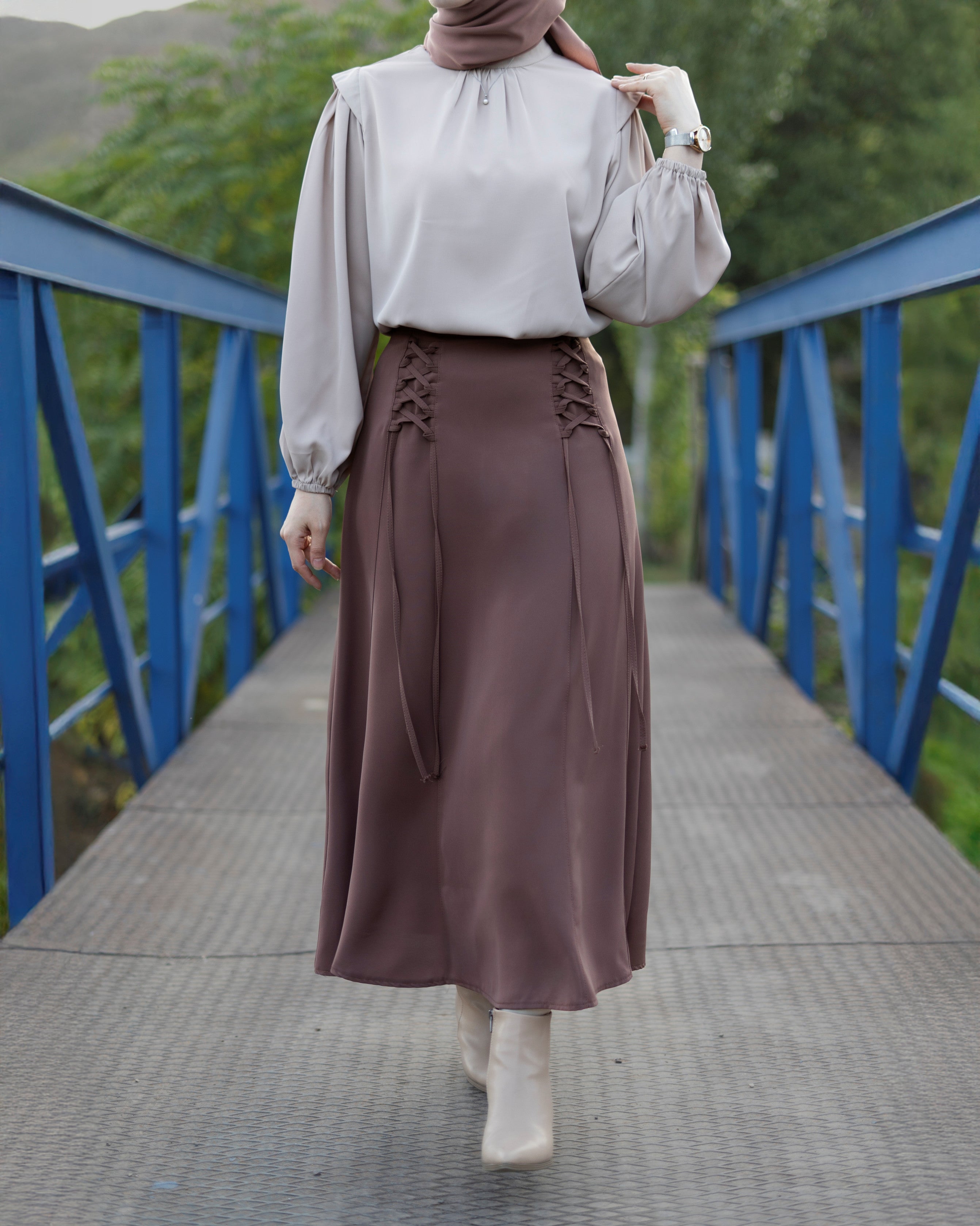 Bağcıklı Etek SÜTLÜ KAHVE