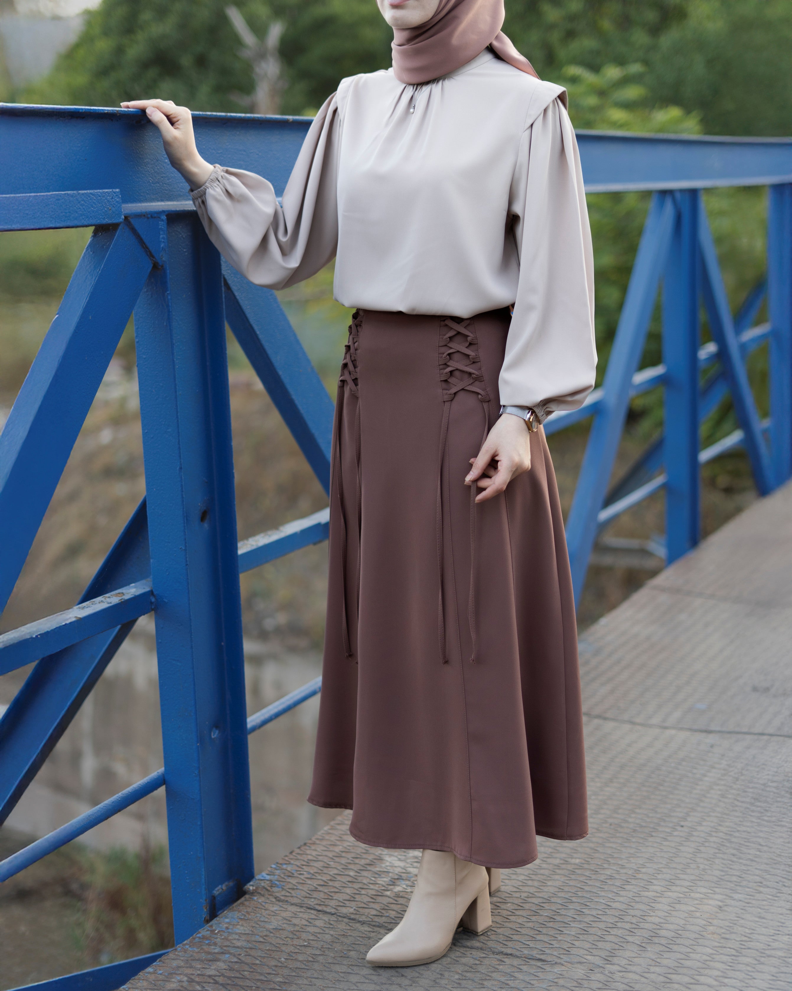 Bağcıklı Etek SÜTLÜ KAHVE