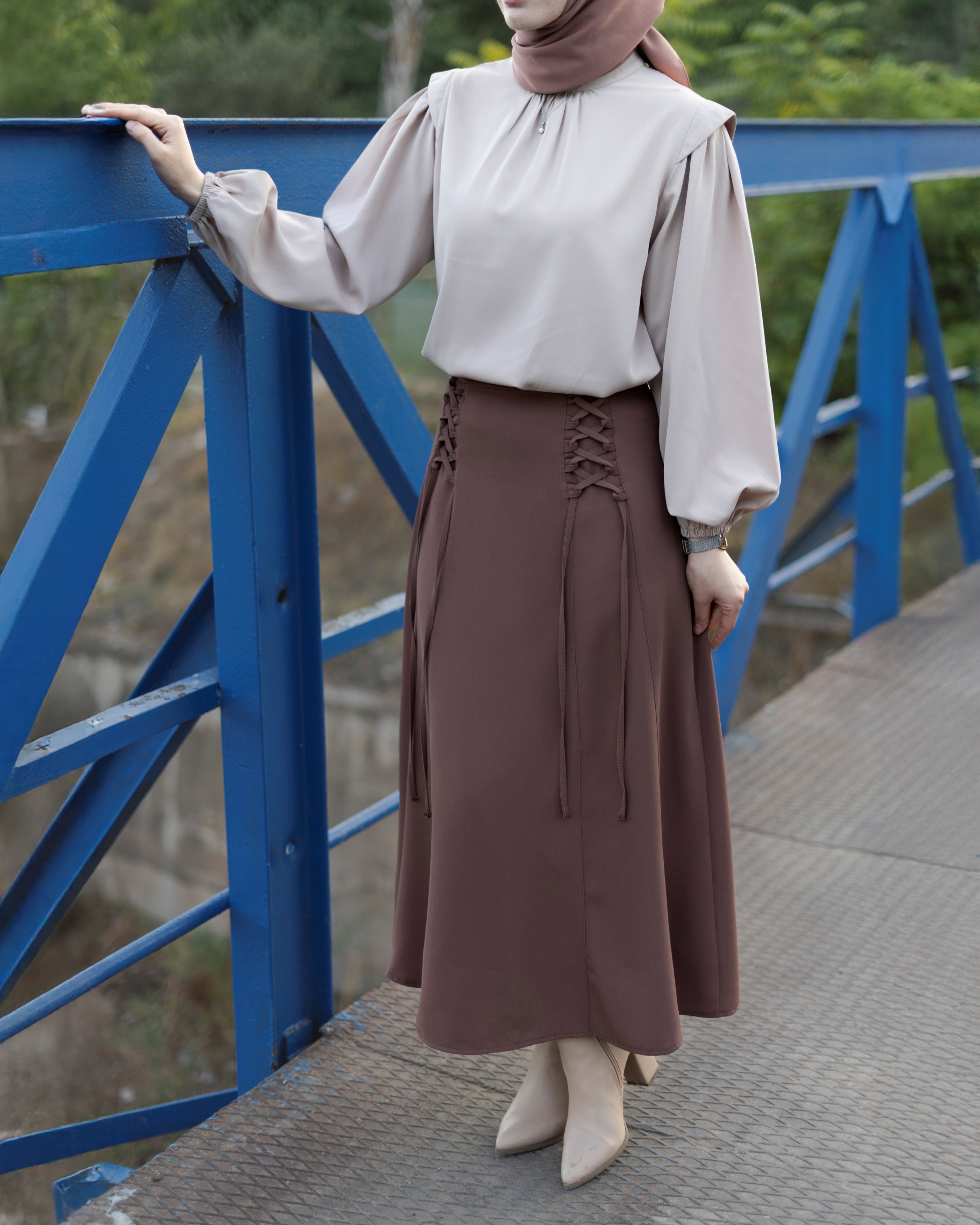 Bağcıklı Etek SÜTLÜ KAHVE