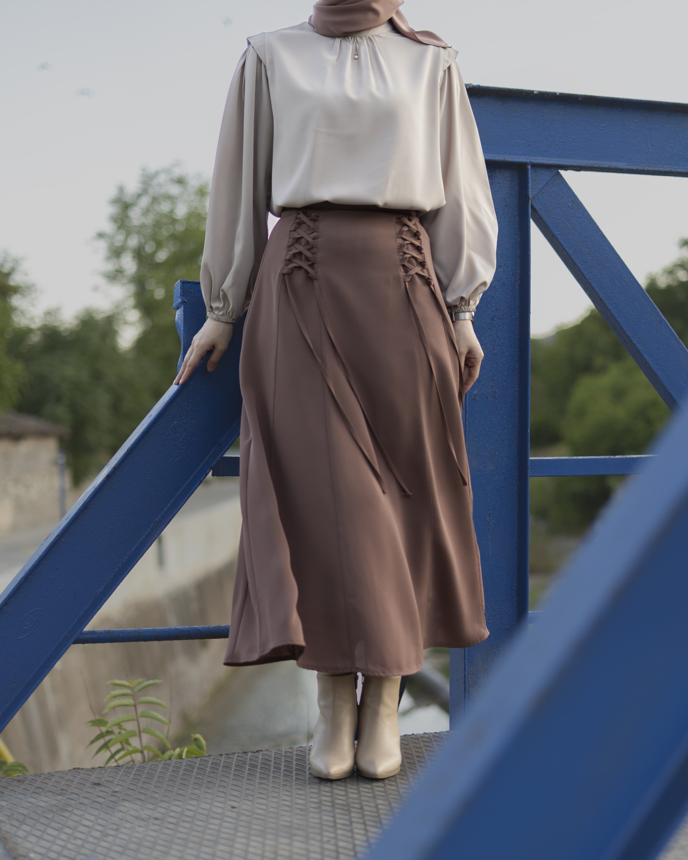 Bağcıklı Etek SÜTLÜ KAHVE