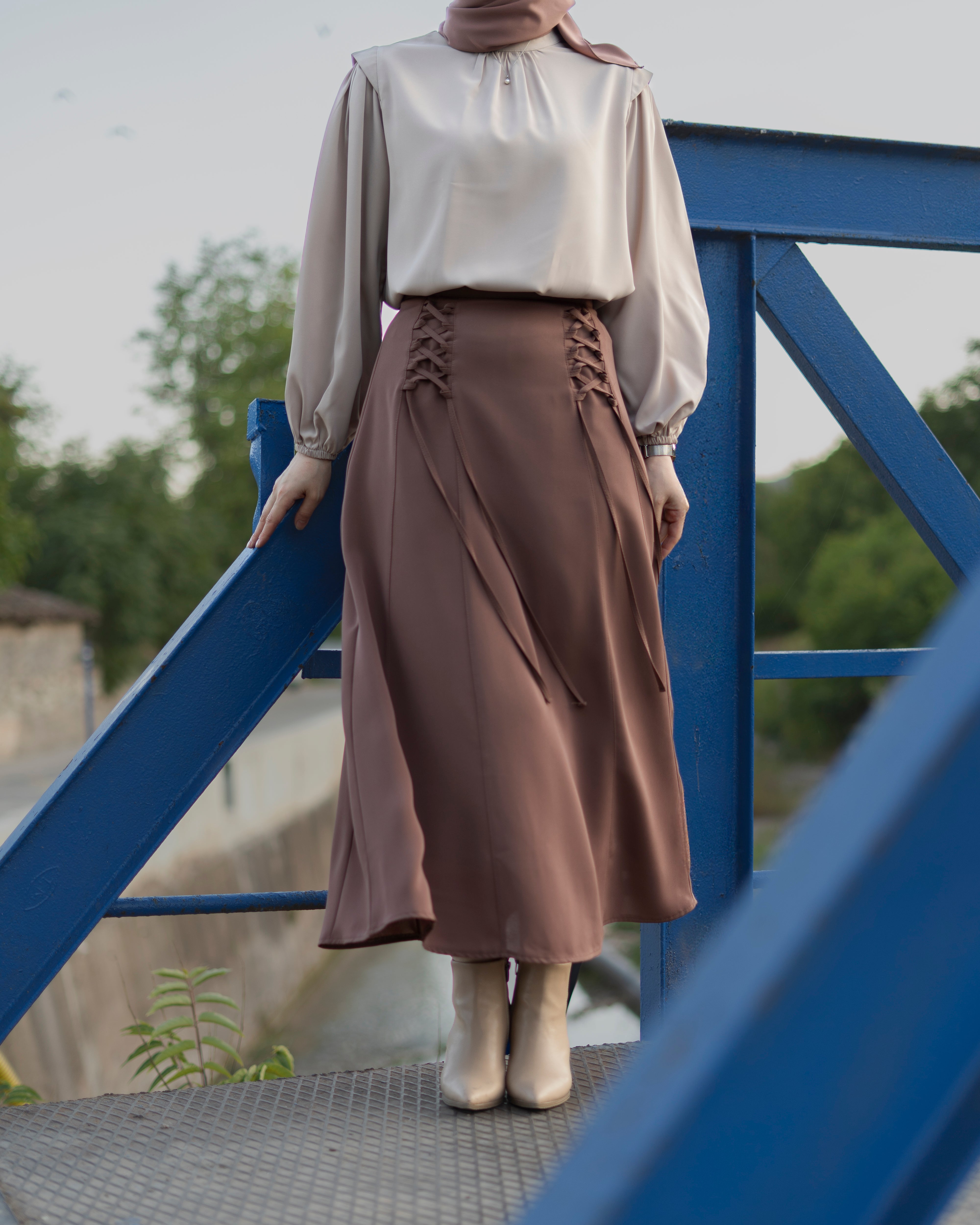 Bağcıklı Etek SÜTLÜ KAHVE