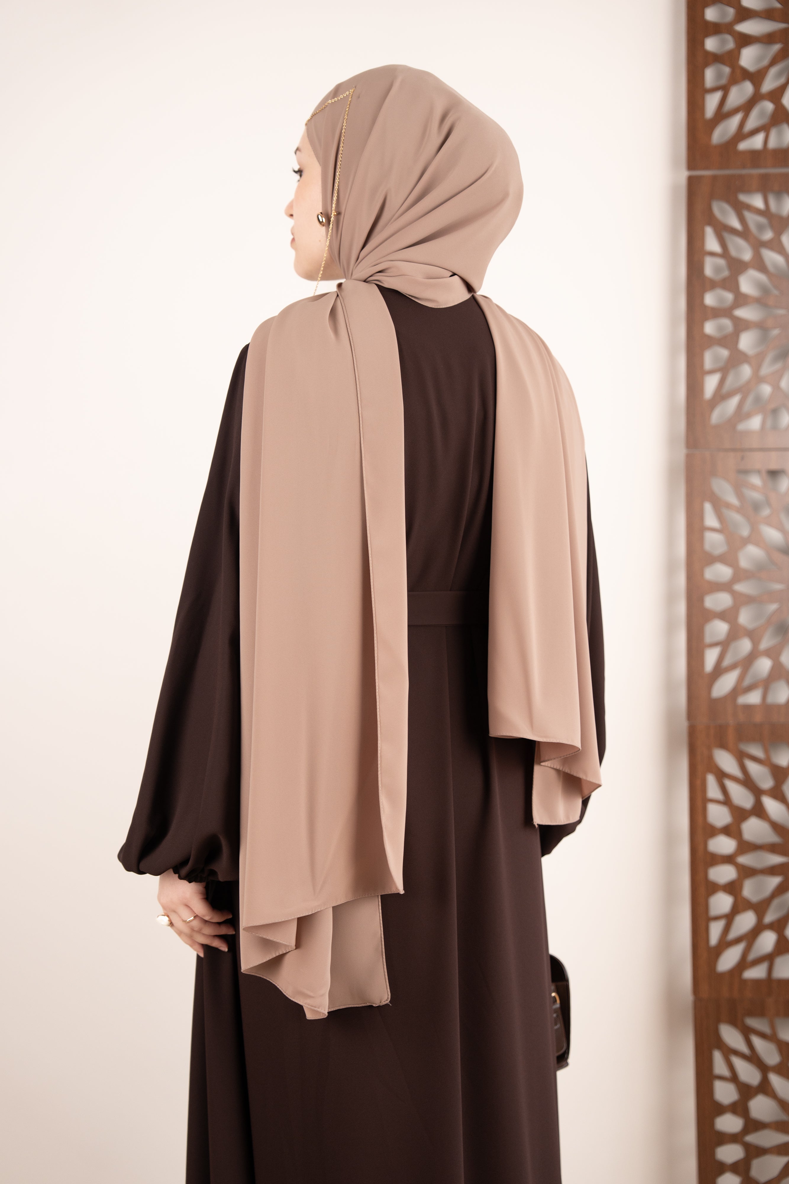 Luxury Abaya Takım KAHVERENGİ