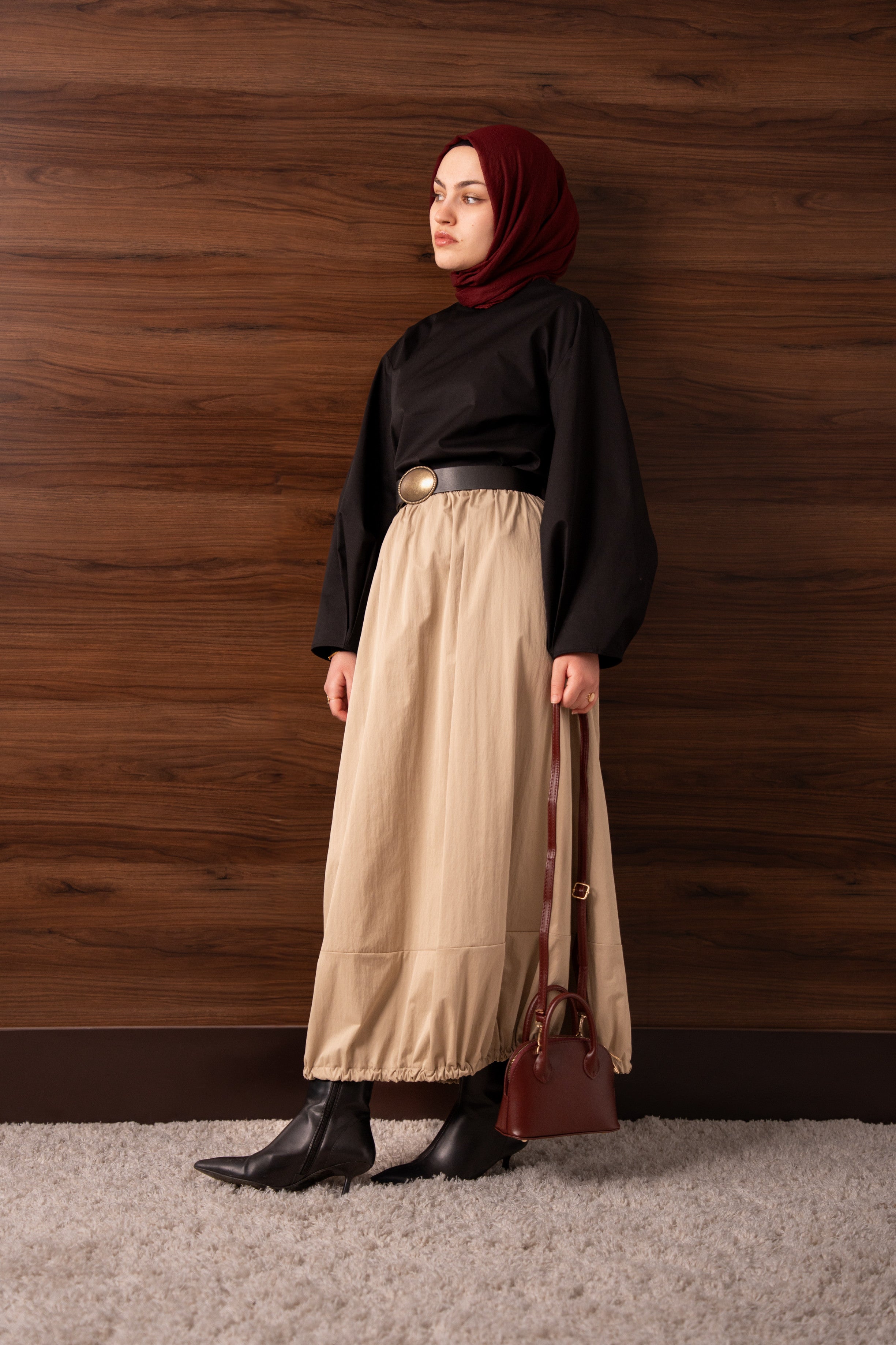 Etek Ucu Tünelli Etek BEJ