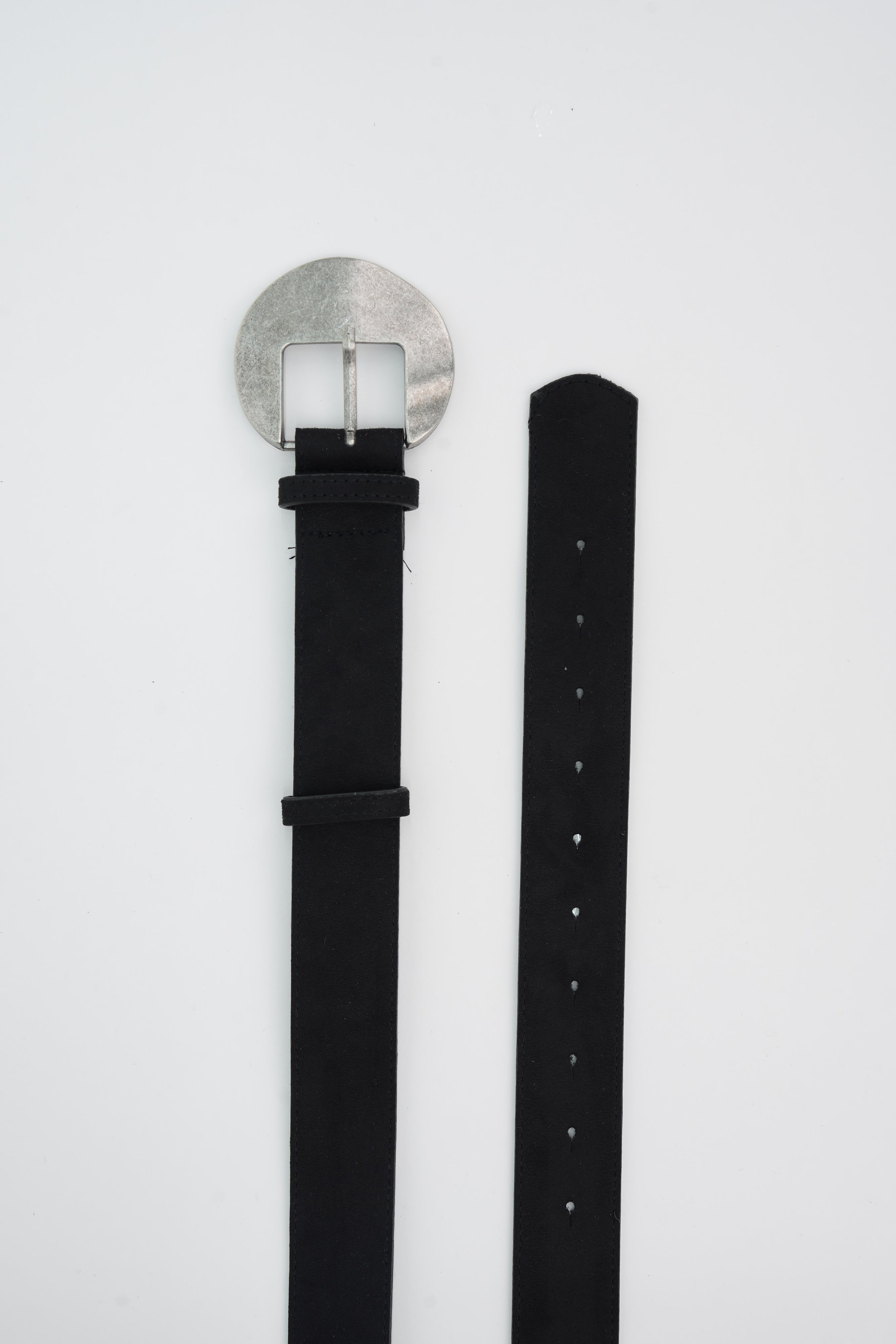 Süet Tasarım Tokalı Kemer SİYAH