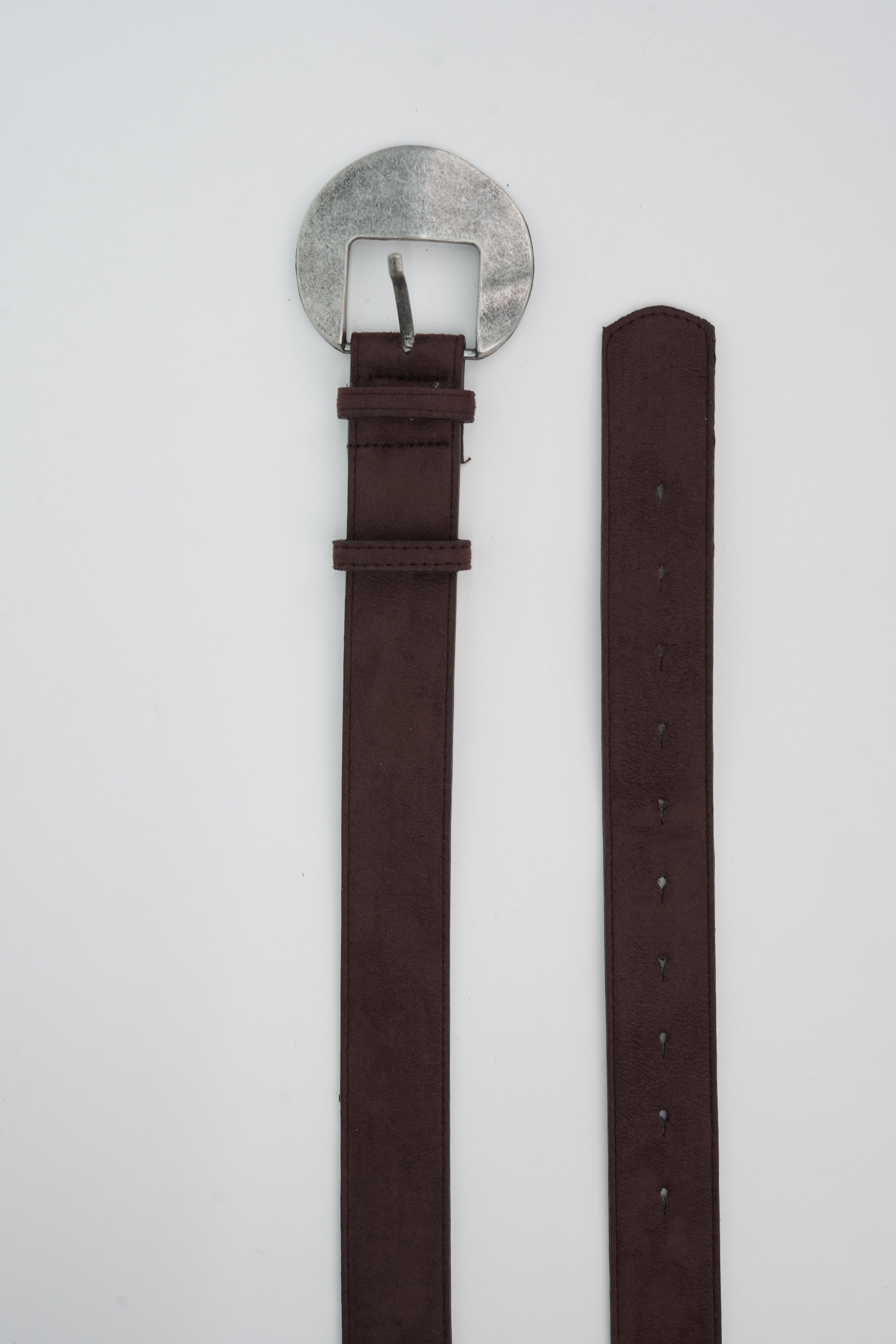 Süet Tasarım Tokalı Kemer BORDO