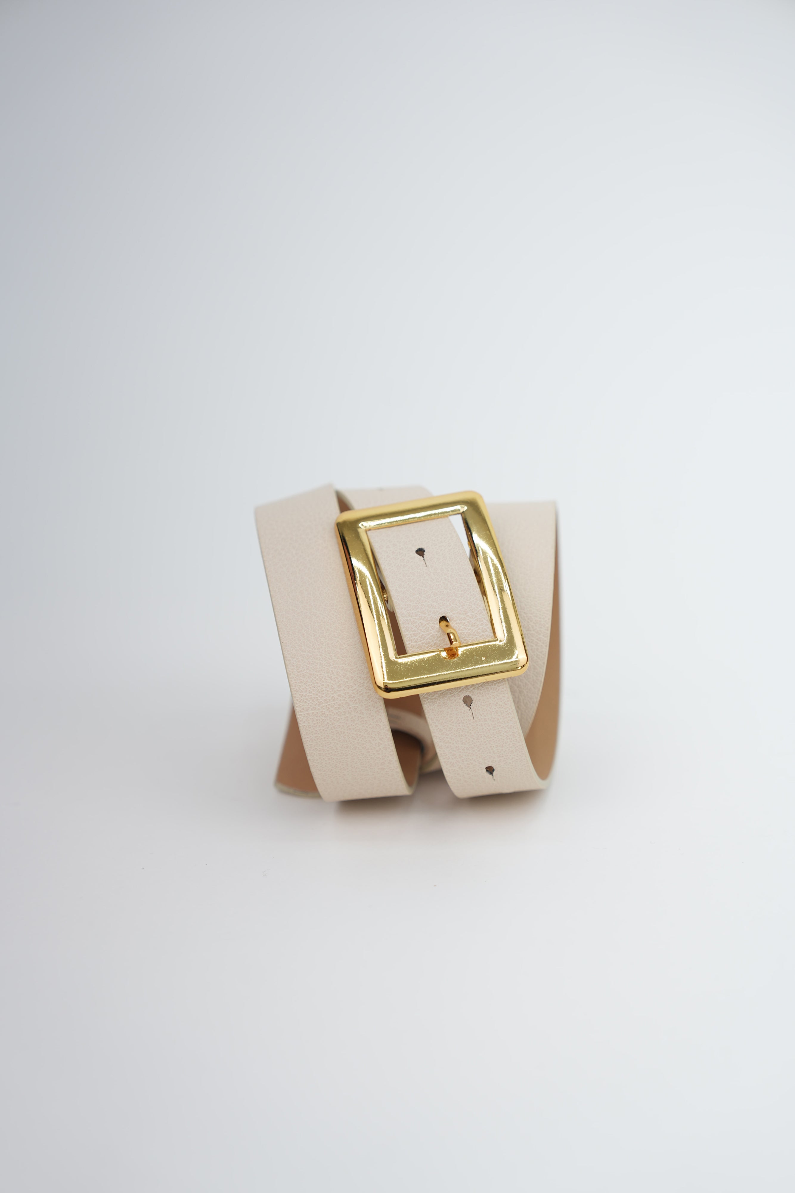 Kare Tasarım Tokalı Kemer KREM