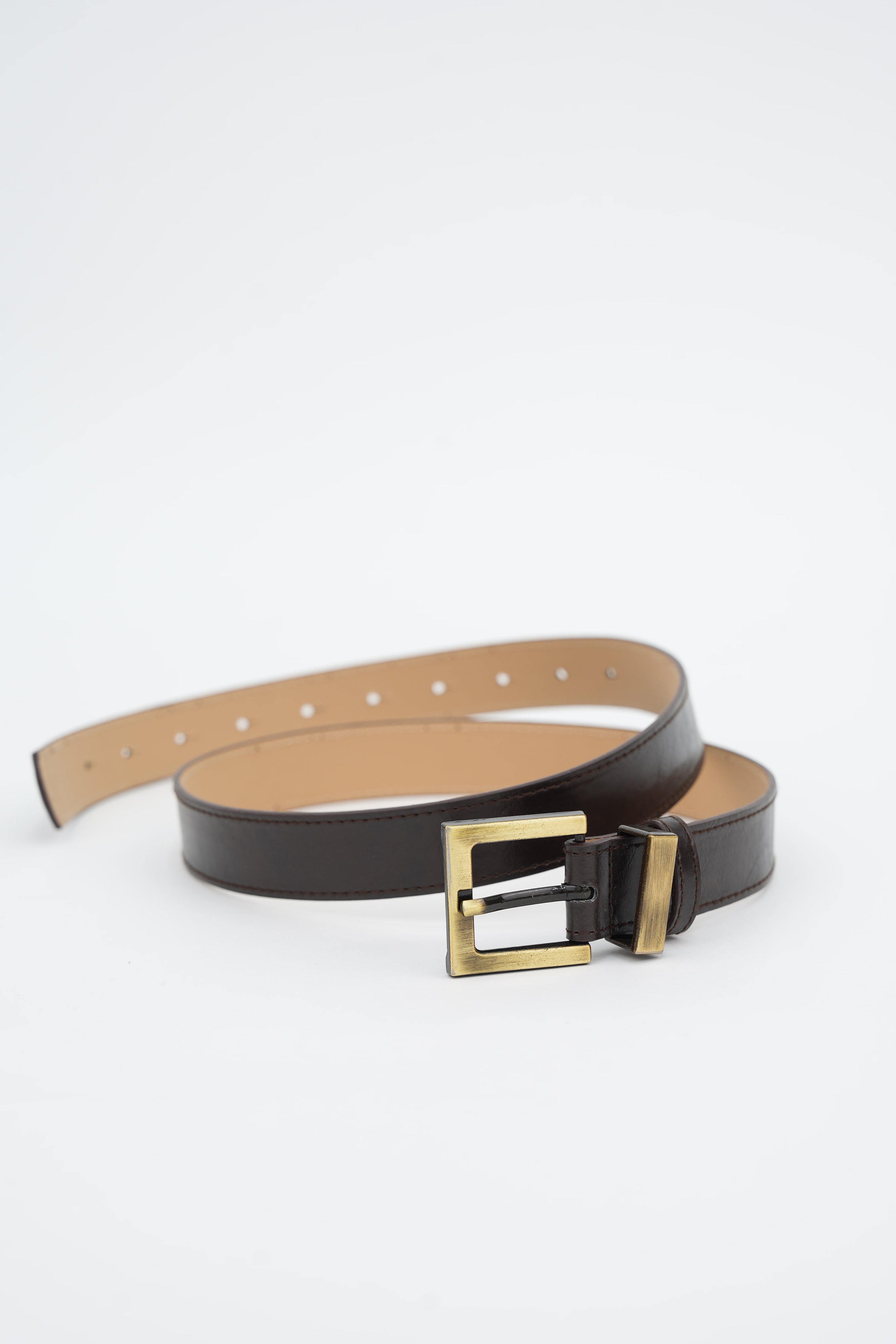 Kare Antik Tokalı Kemer KAHVERENGİ