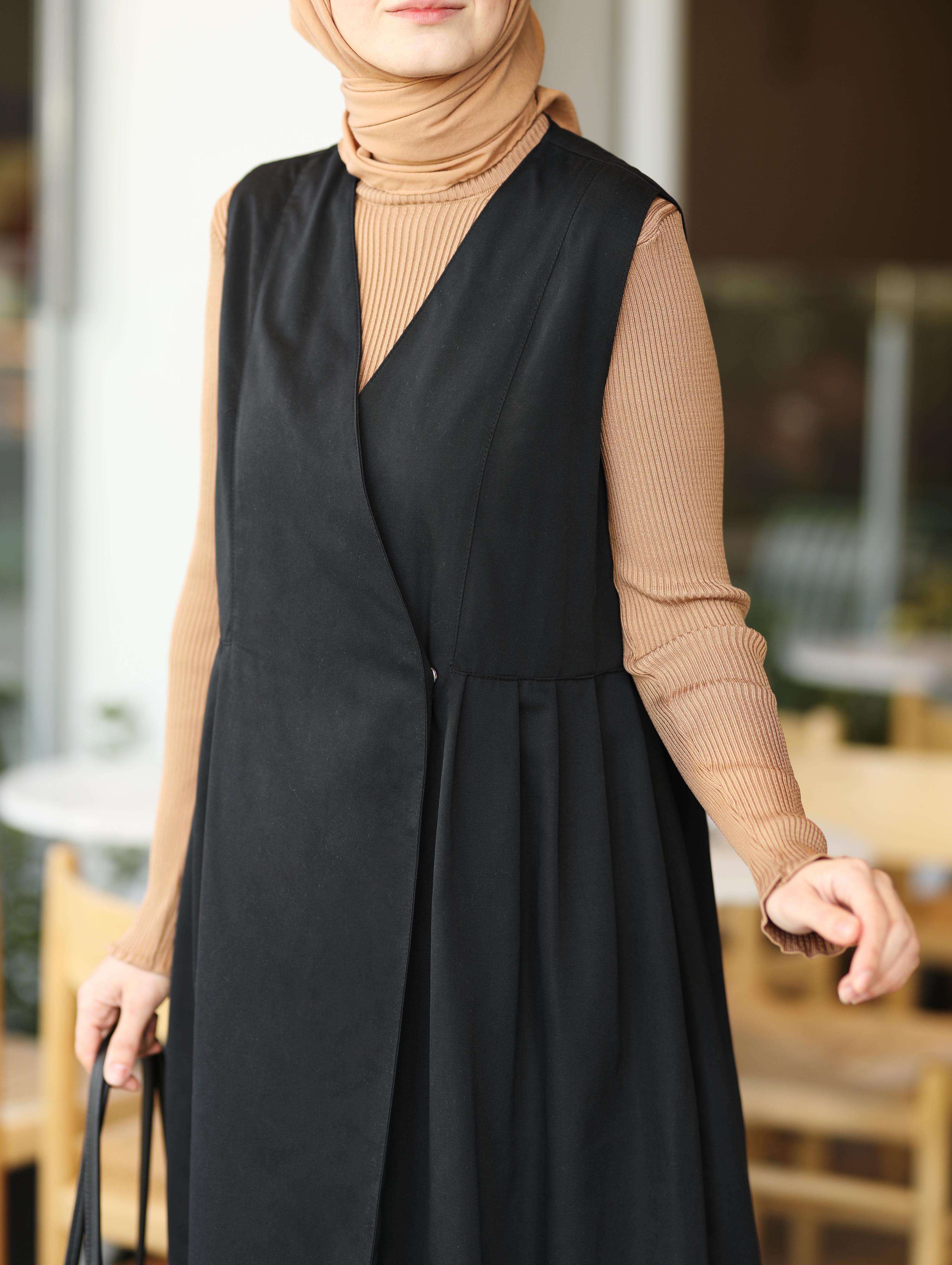 Jileli Trençkot SİYAH