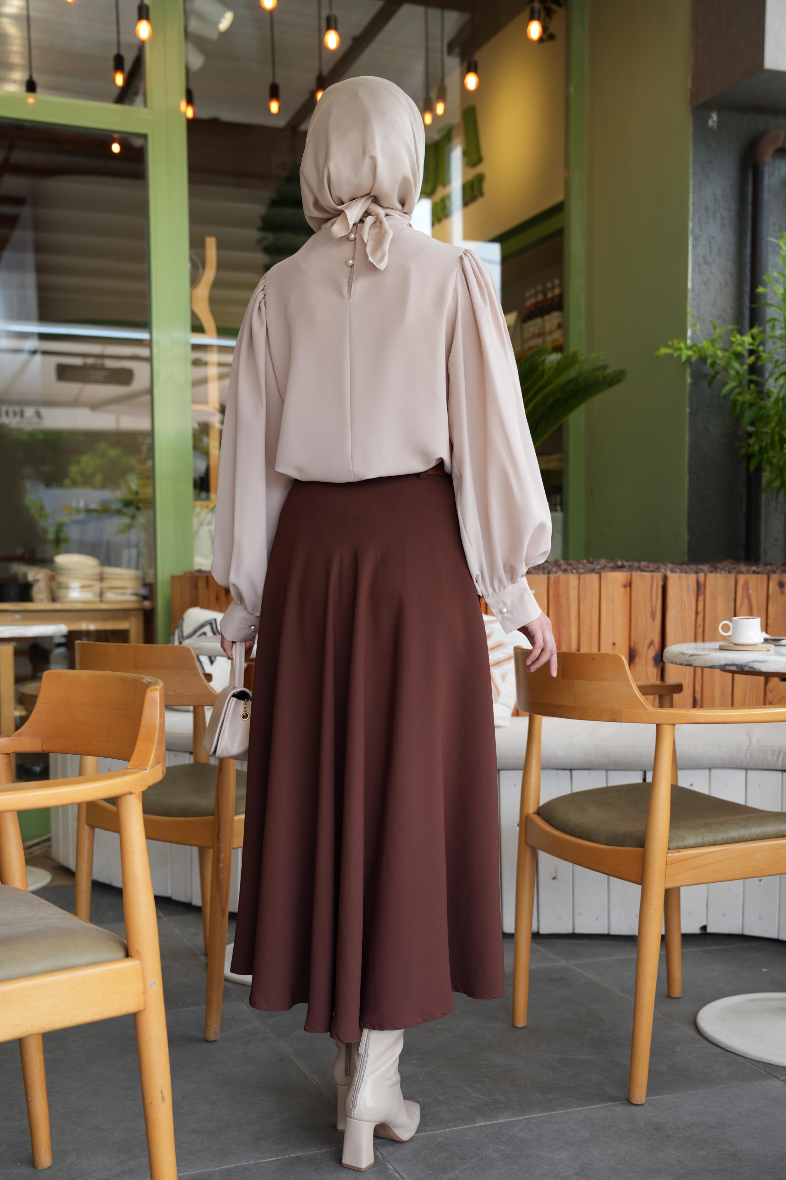 Kloş Etek KAHVERENGİ