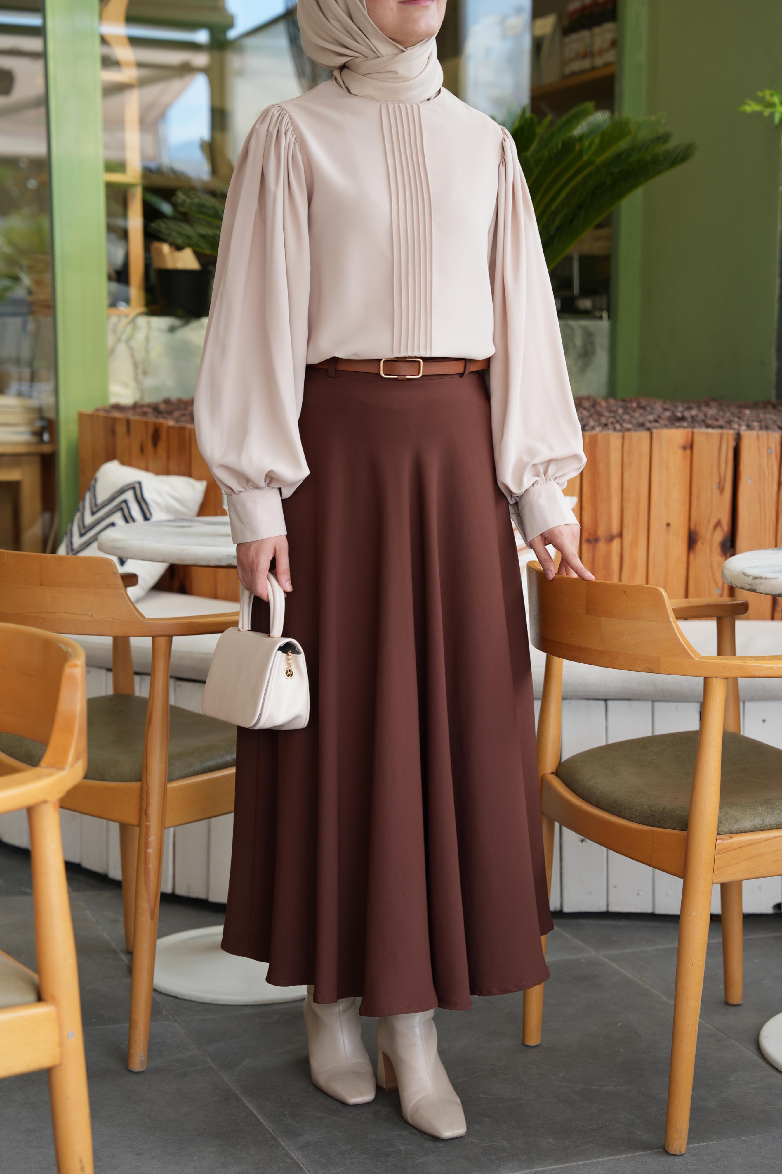 Kloş Etek KAHVERENGİ