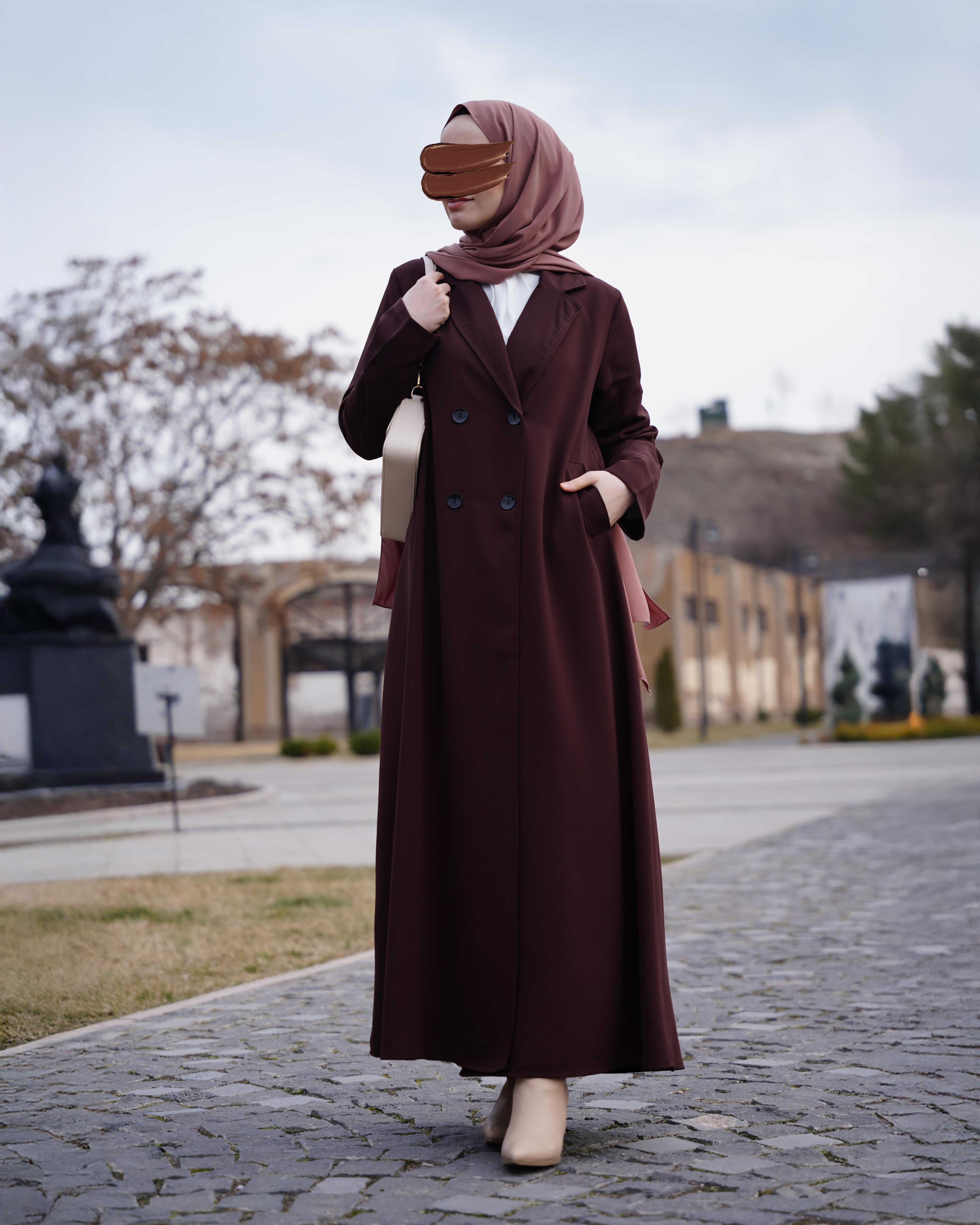 Kruvaze Trench KAHVERENGİ