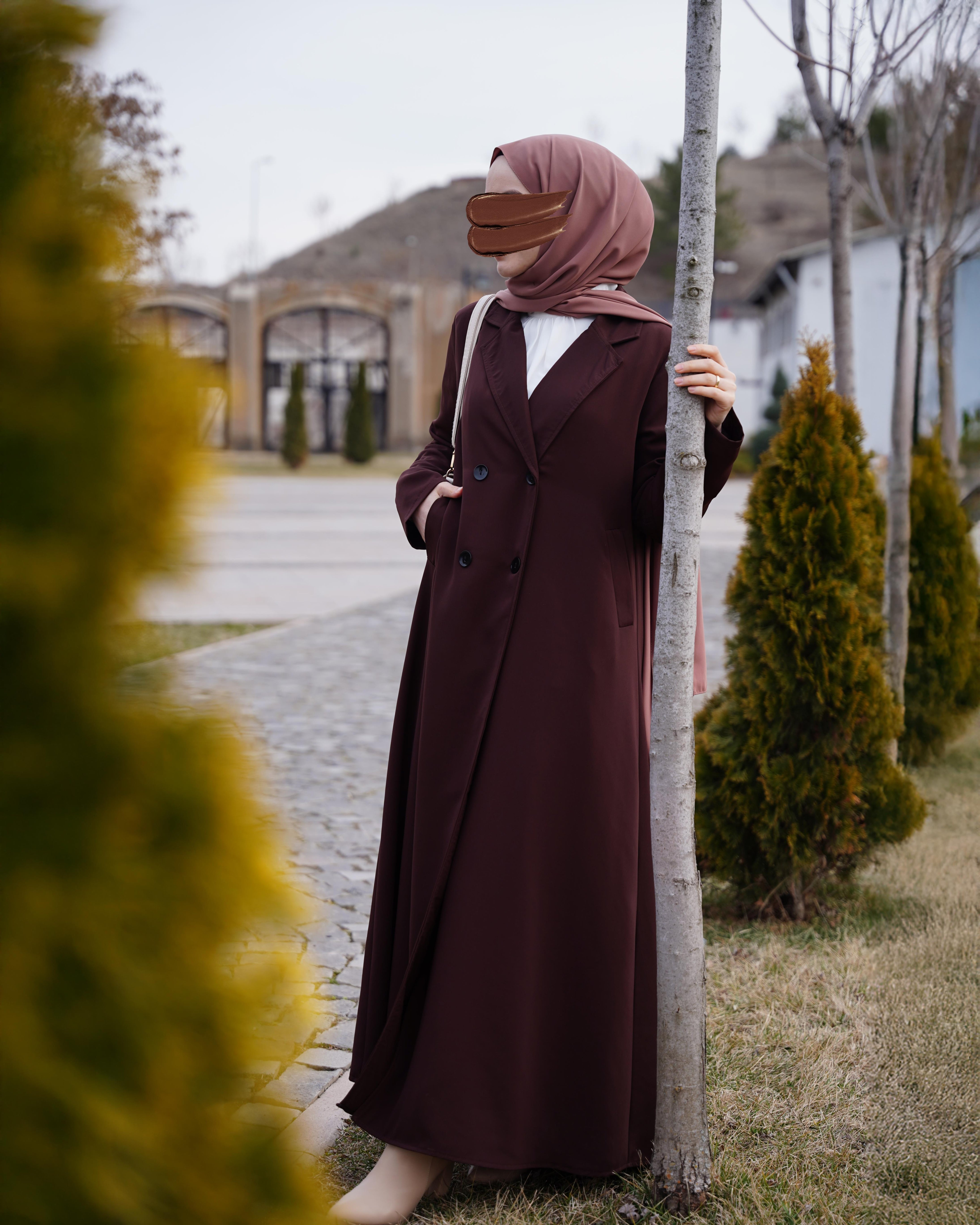 Kruvaze Trench KAHVERENGİ