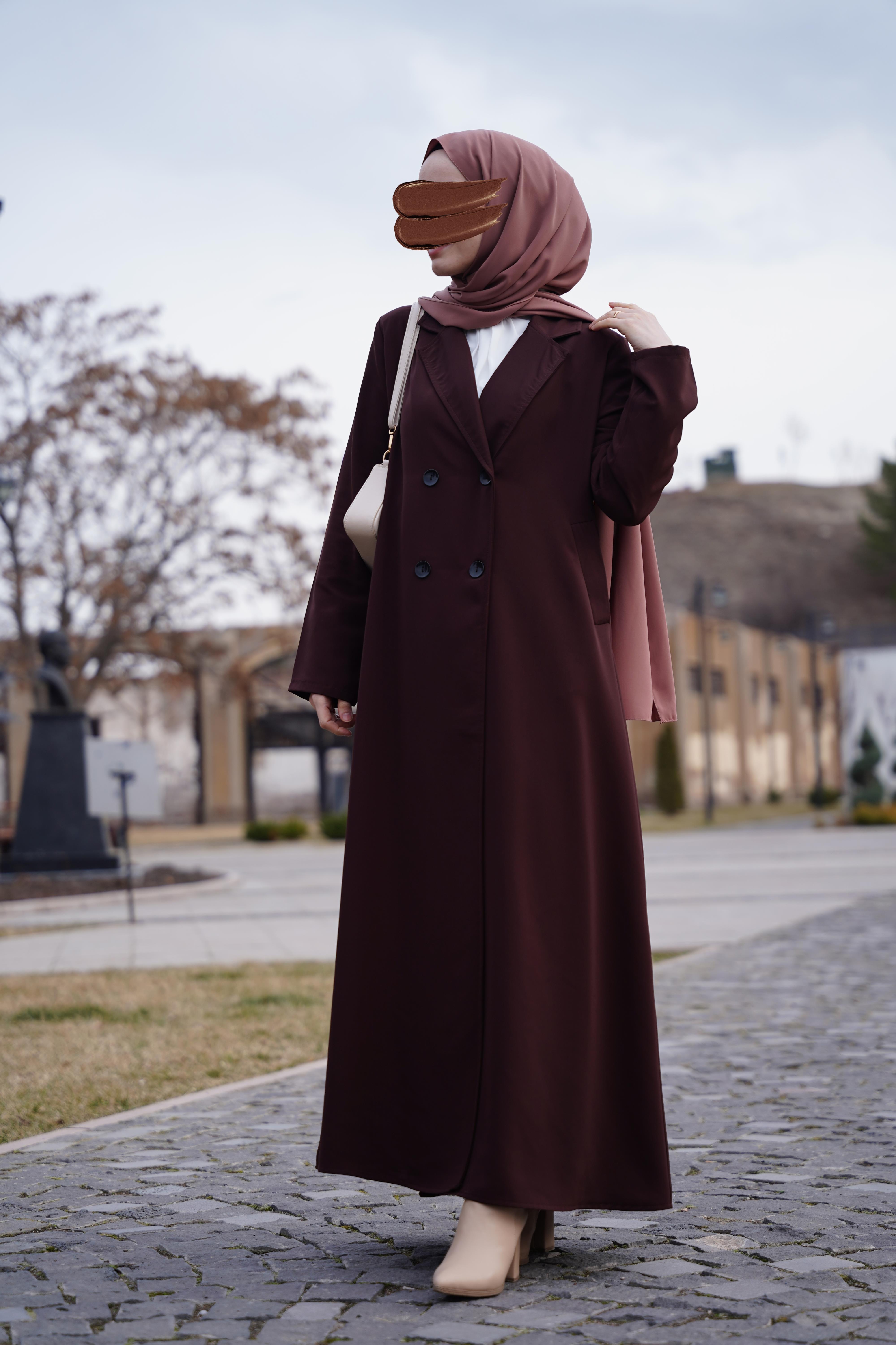 Kruvaze Trench KAHVERENGİ