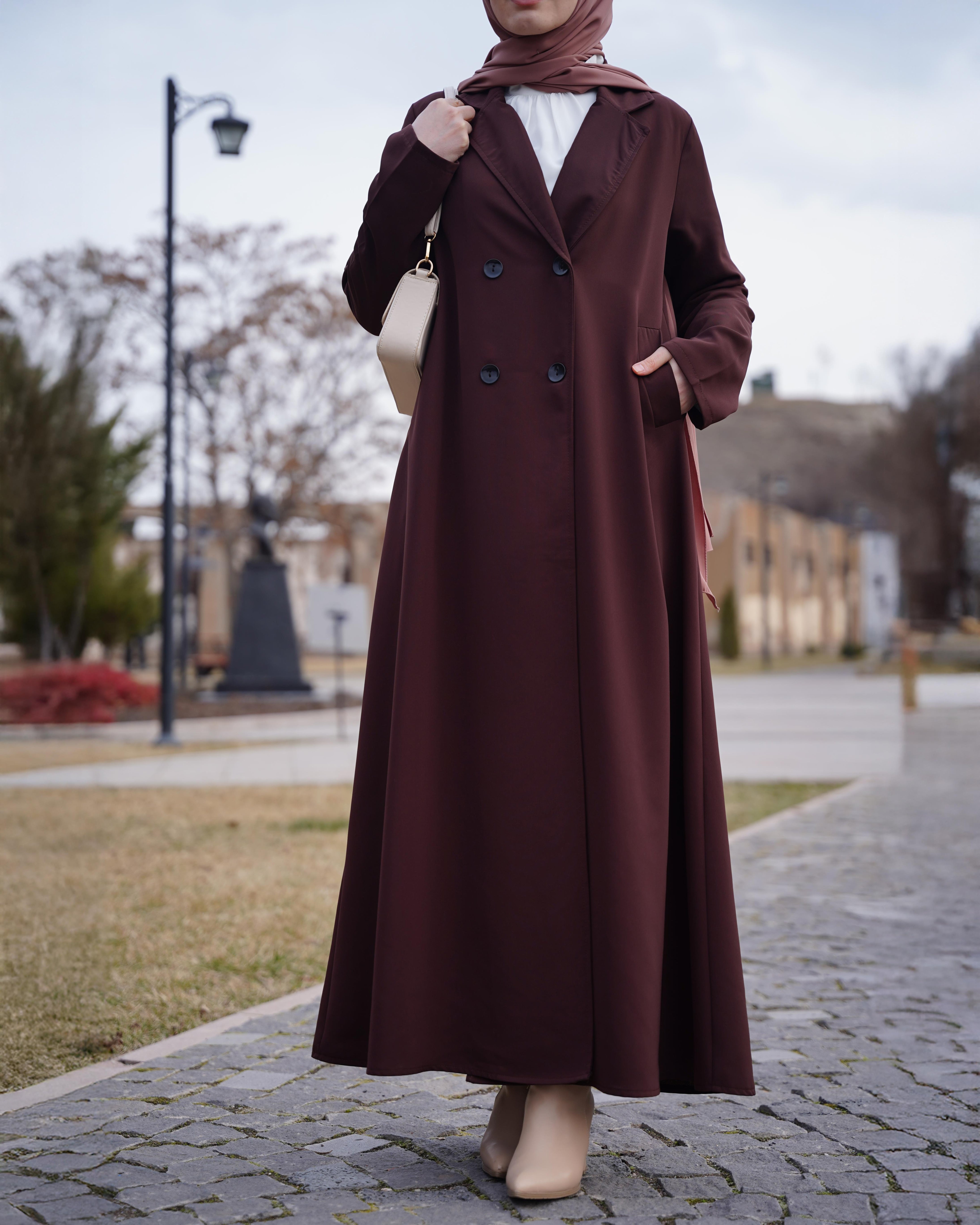 Kruvaze Trench KAHVERENGİ