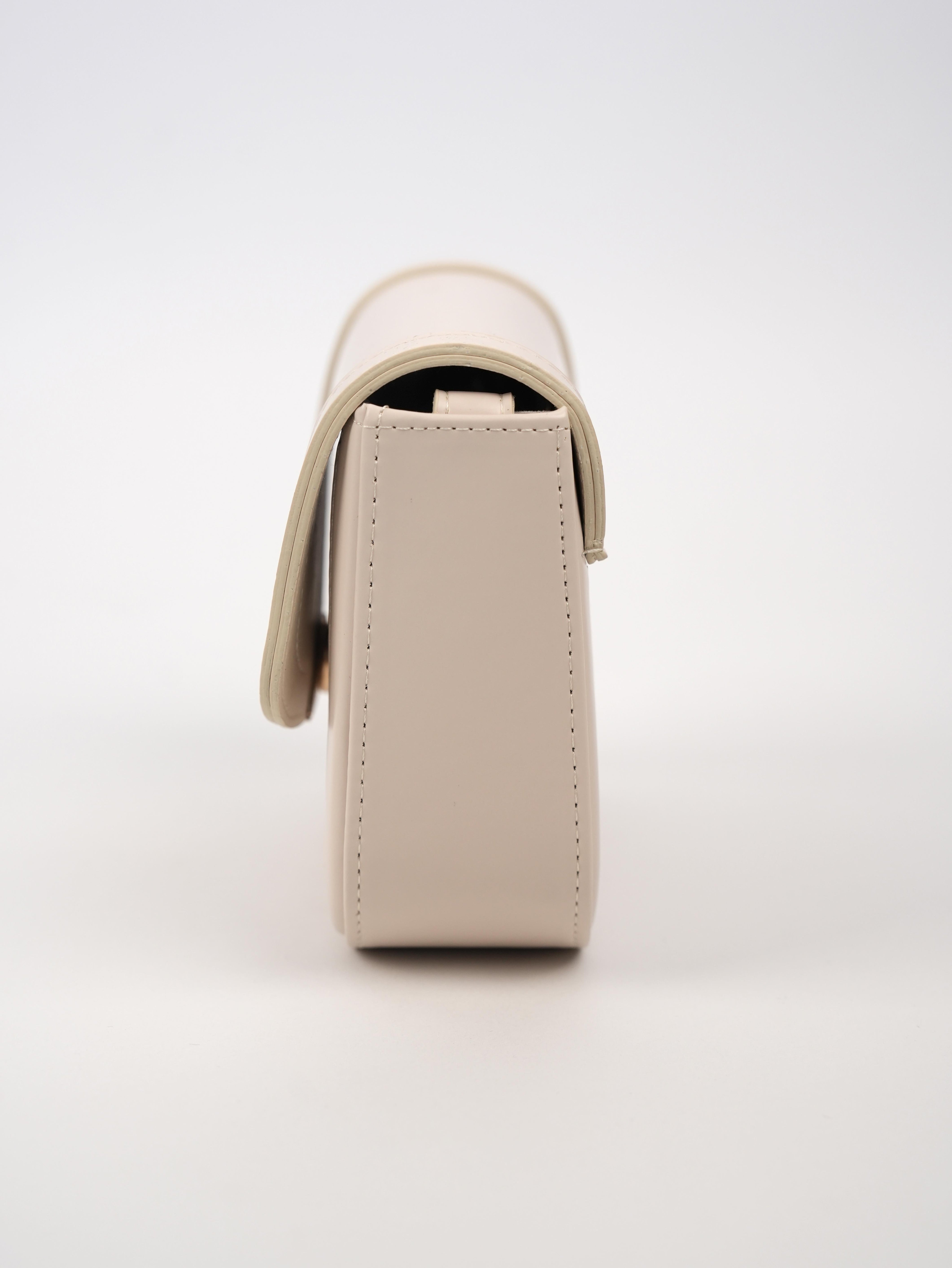 Kutu Deri Çanta Krem