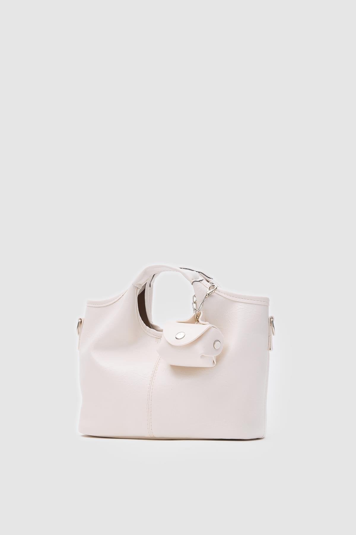 Mini Aksesuarlı Çanta KREM