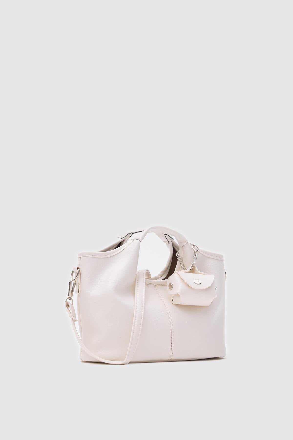 Mini Aksesuarlı Çanta KREM