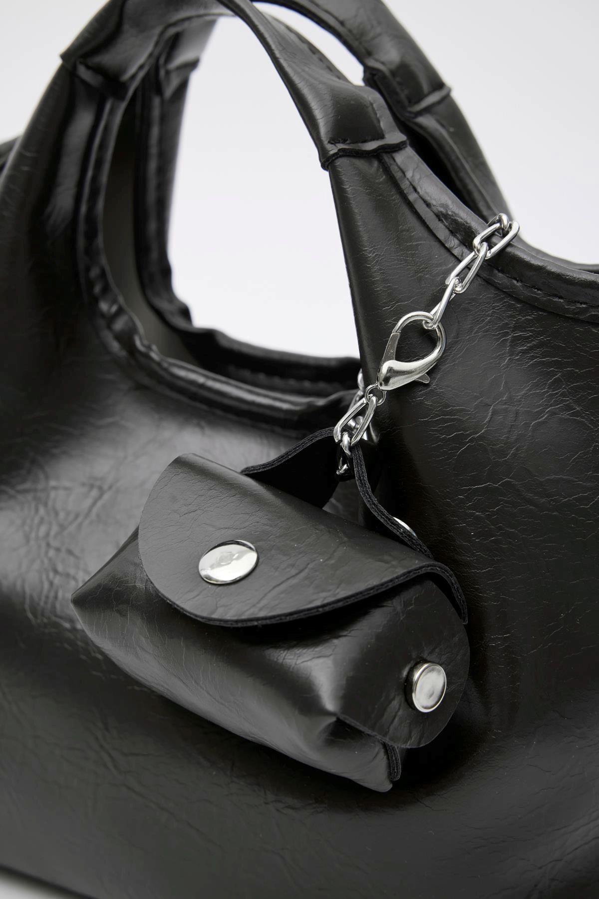 Mini Aksesuarlı Çanta Siyah