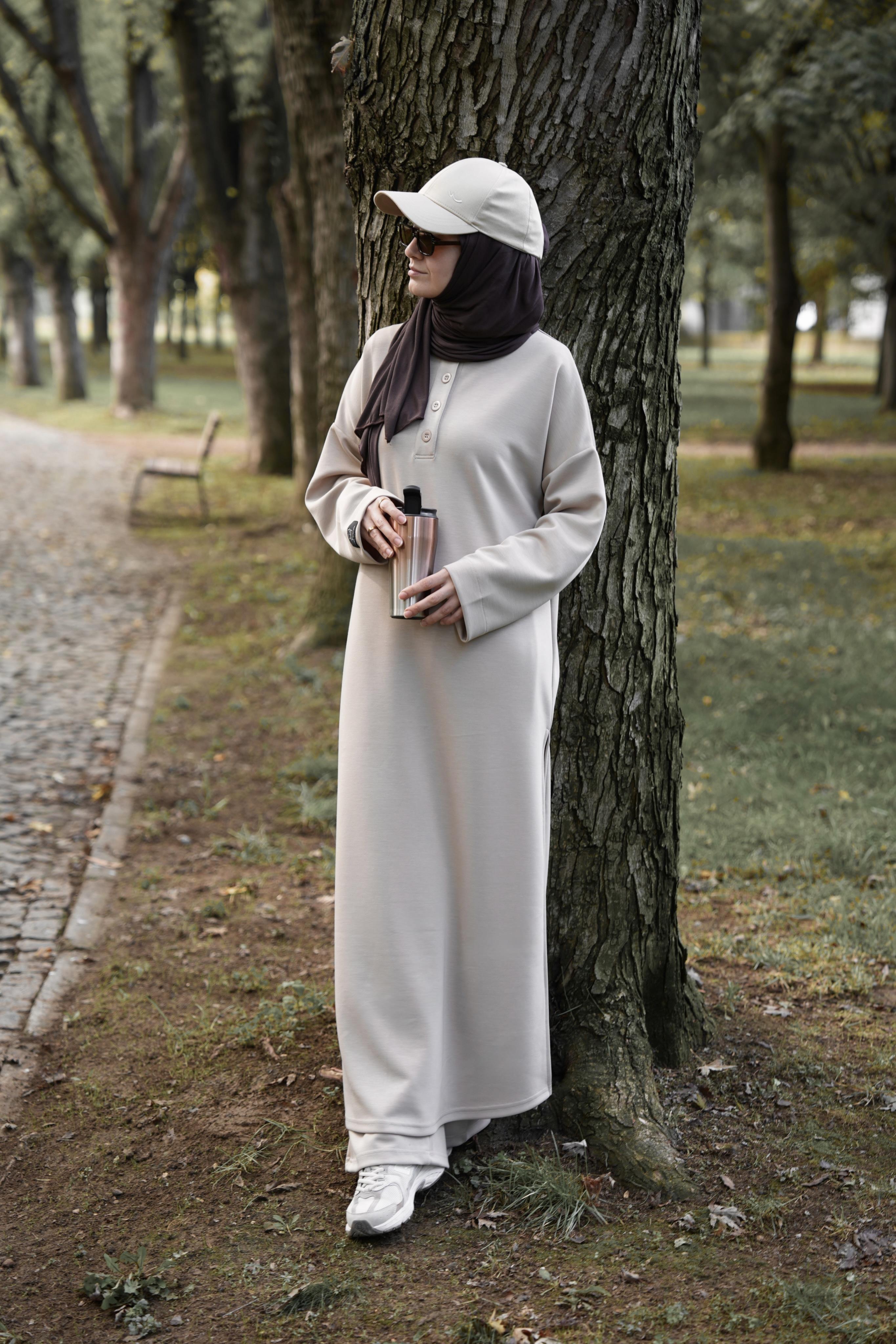 Modal Pantolonlu Takım Bej