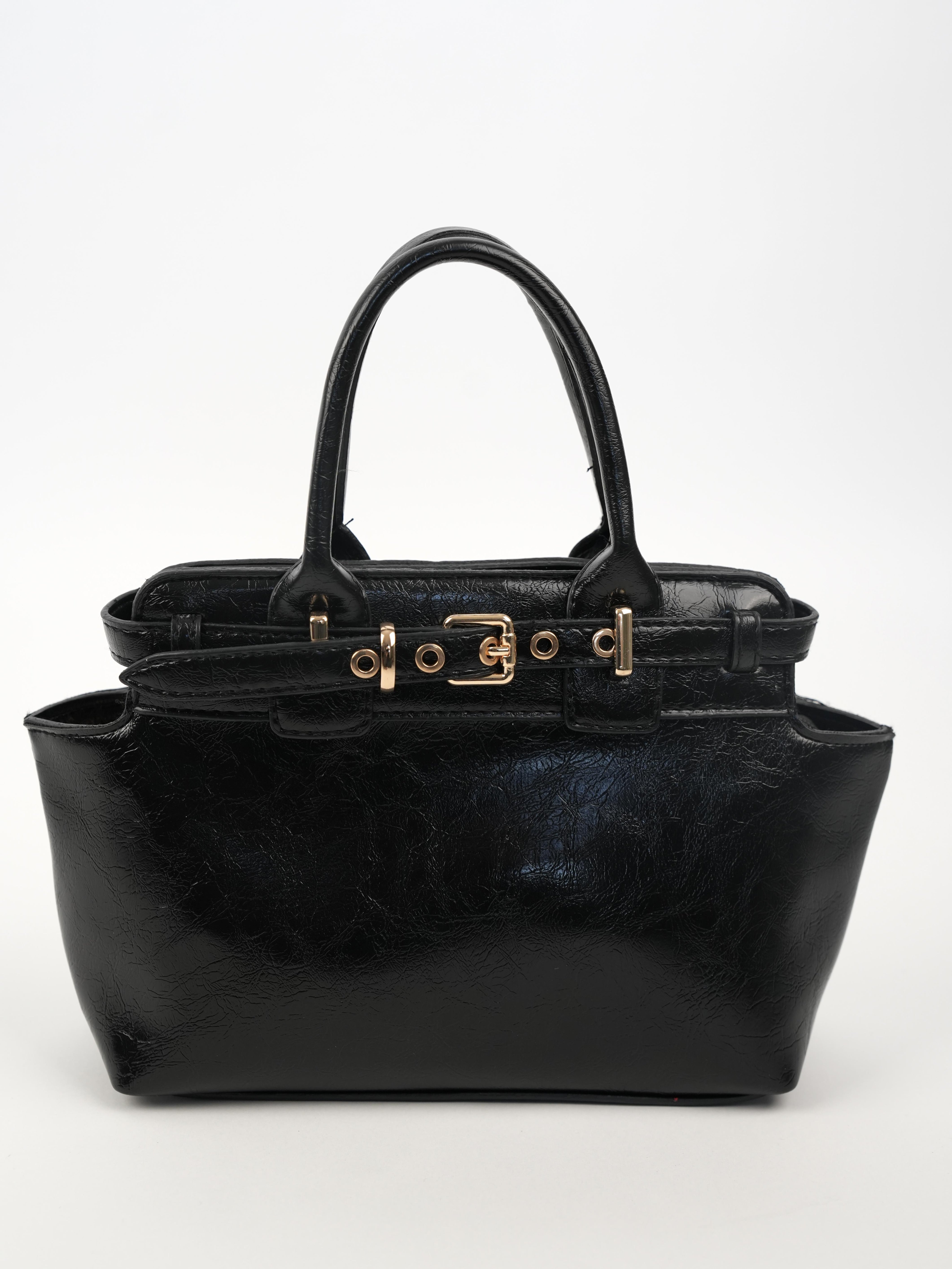 Ön Kemerli Çanta Siyah