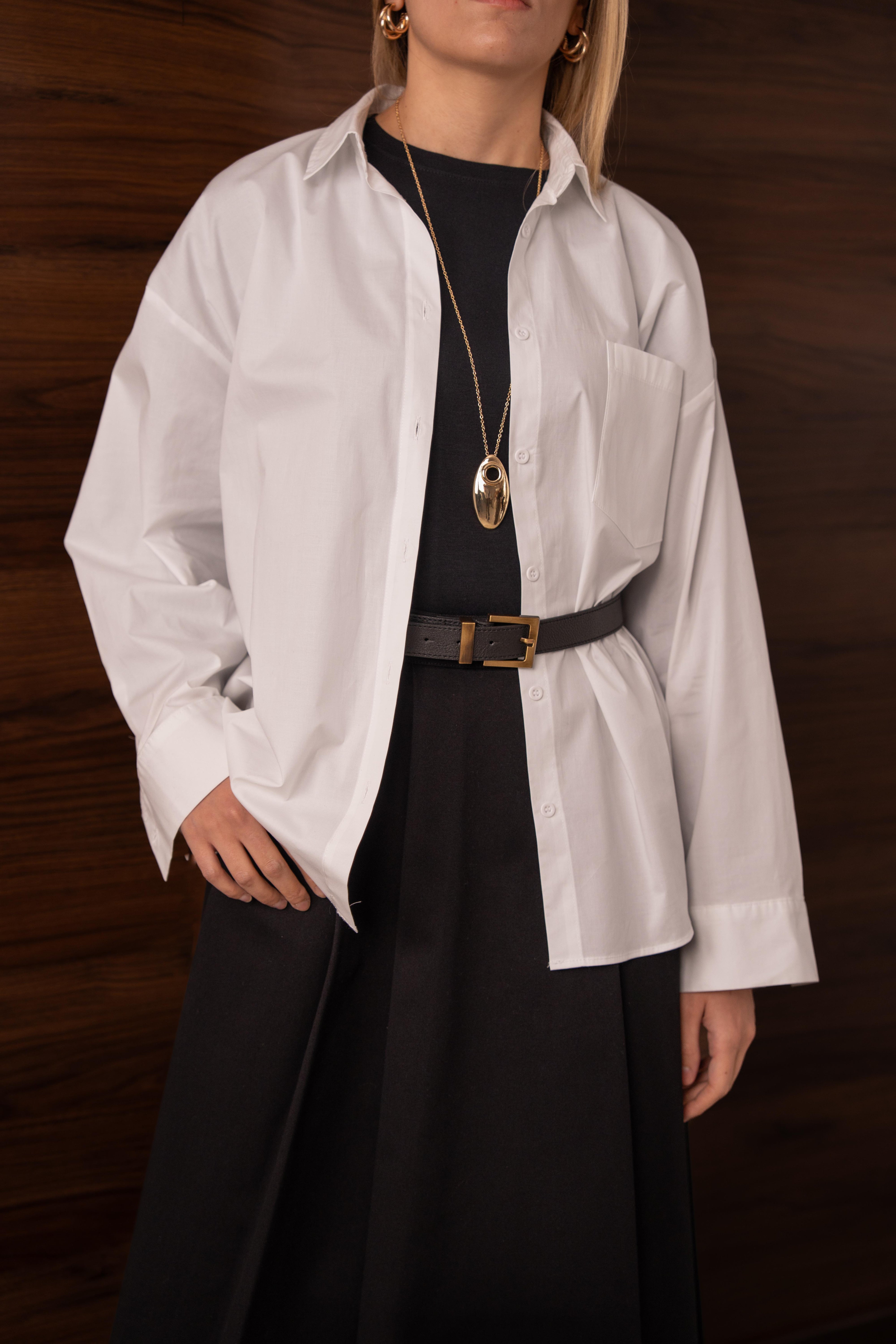 Oversize Gömlek Beyaz