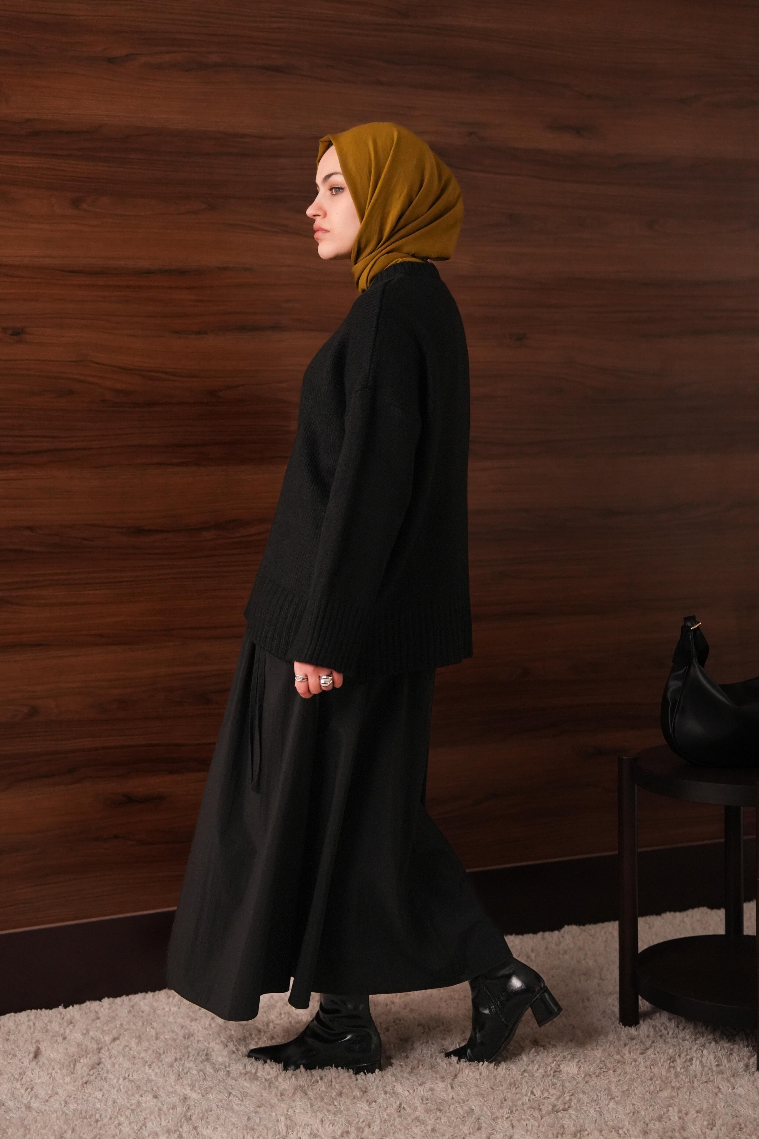 Oversize Kazak SİYAH