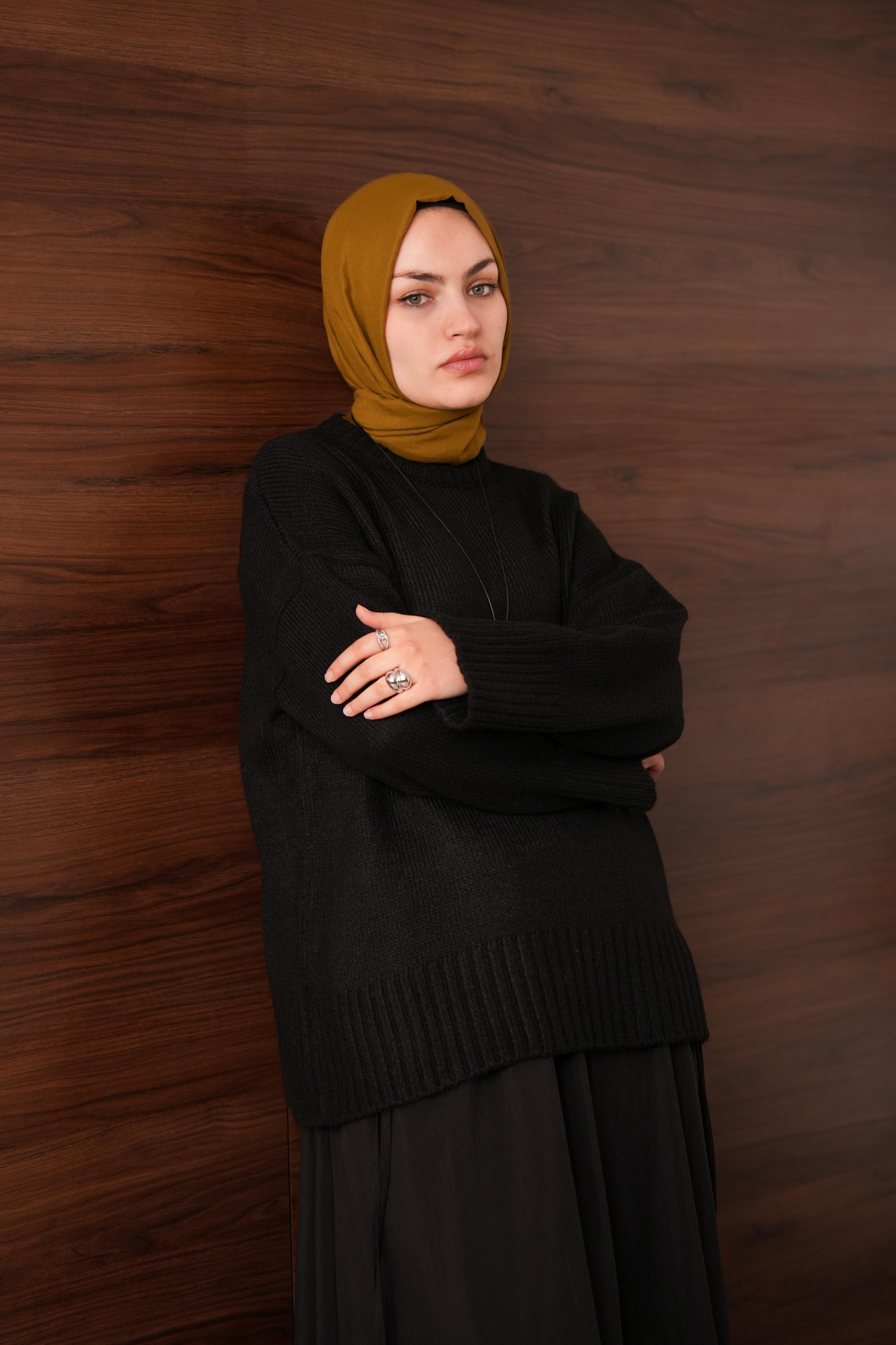 Oversize Kazak SİYAH