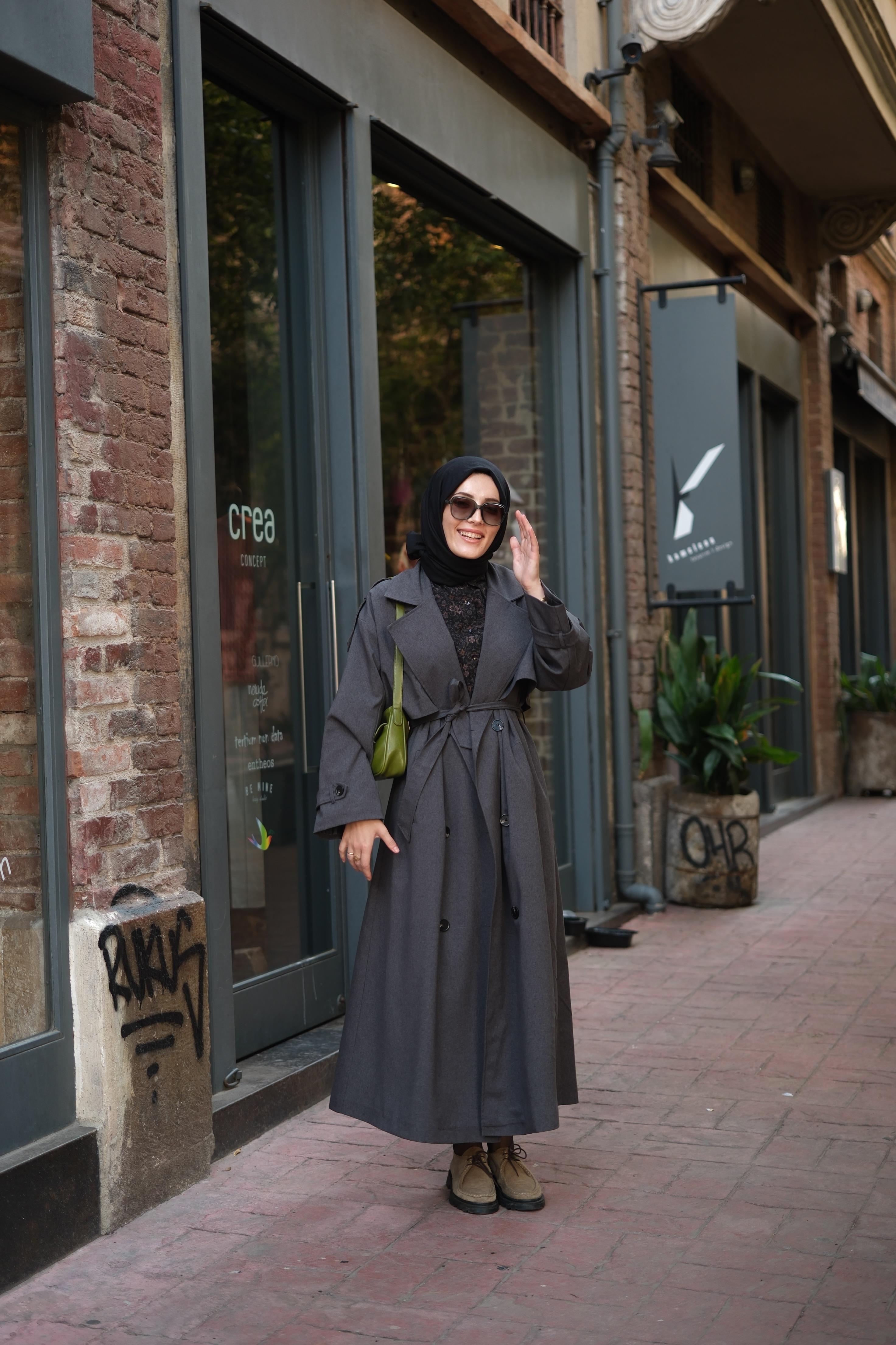 Oversize Trençkot FÜME