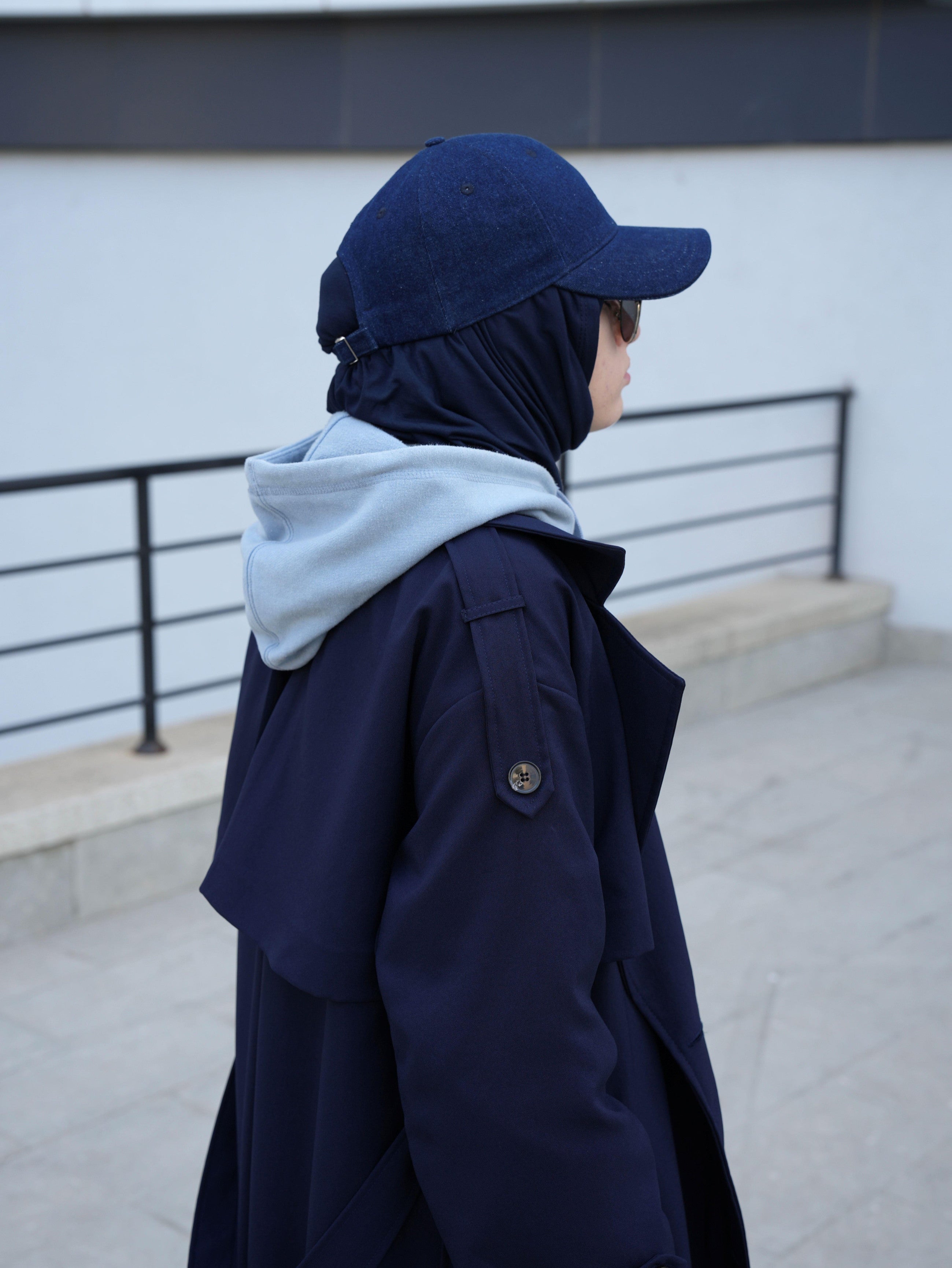 Oversize Trençkot LACİVERT