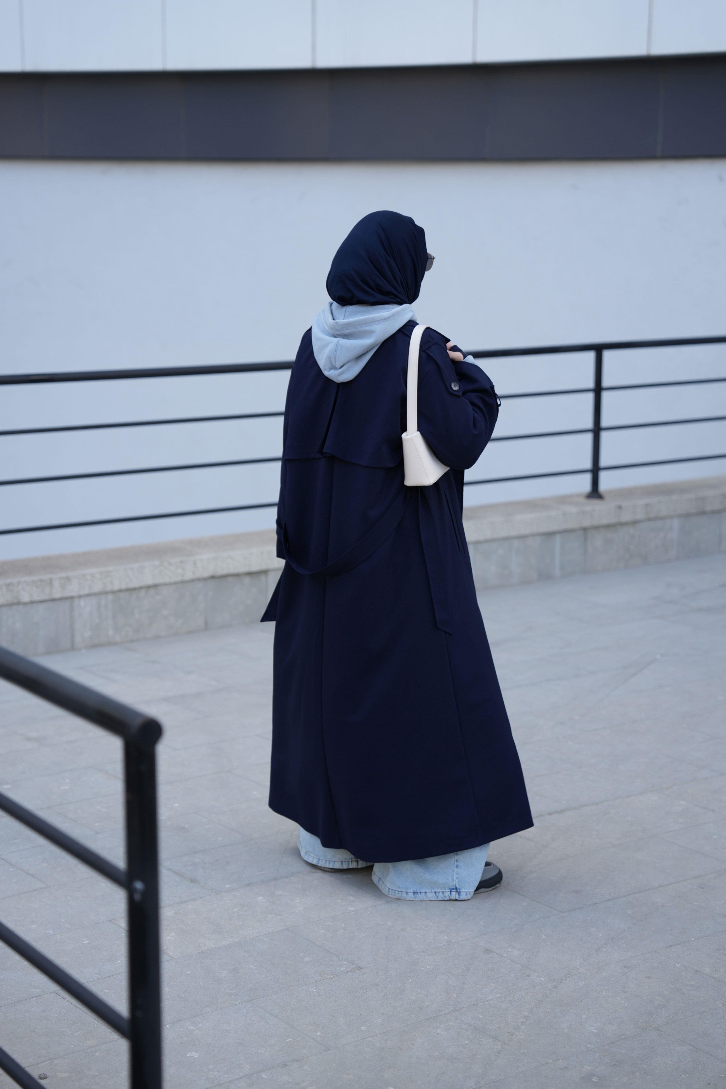 Oversize Trençkot LACİVERT