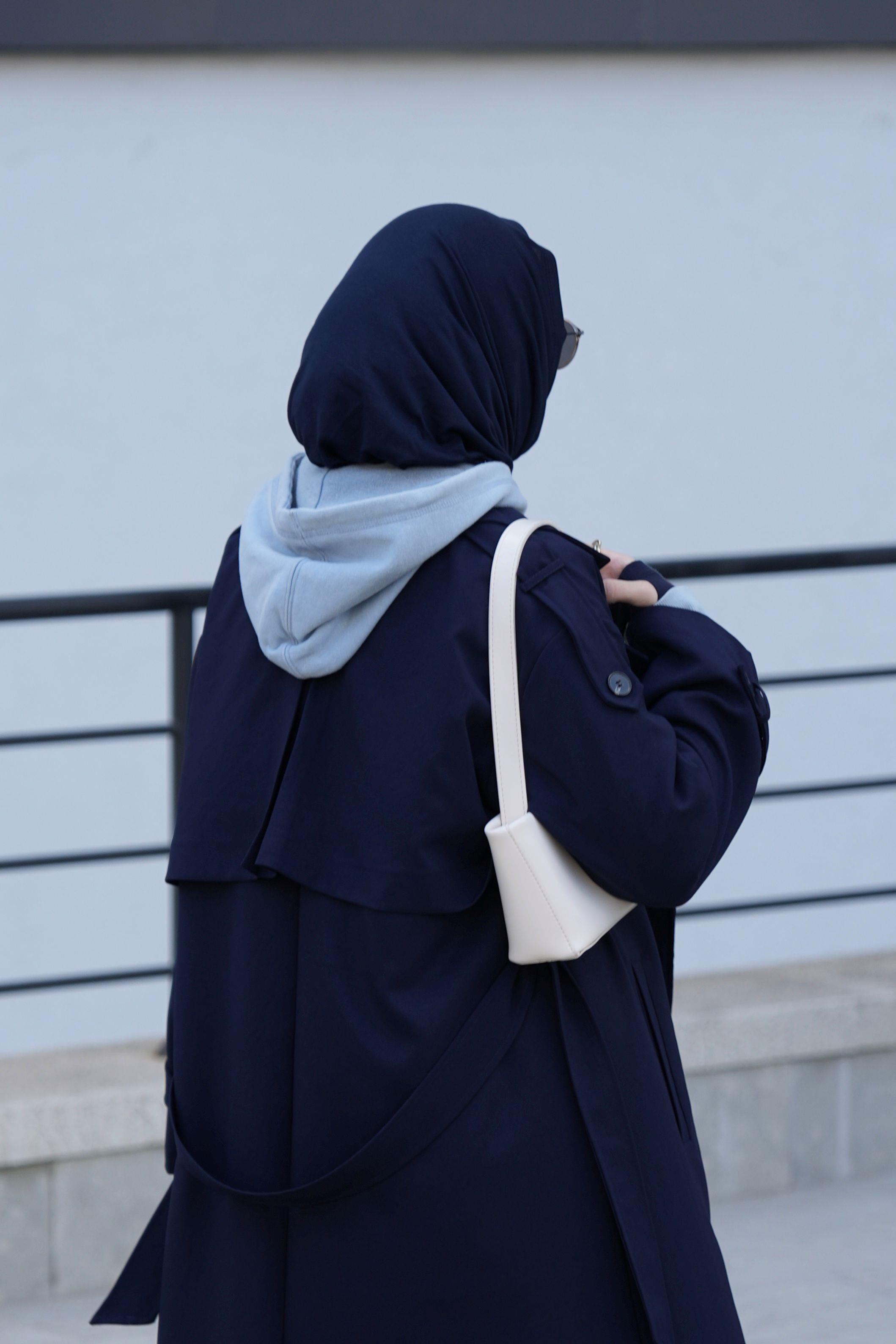 Oversize Trençkot LACİVERT