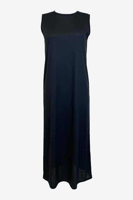 Pamuklu Uzun Elbise Astarı Siyah