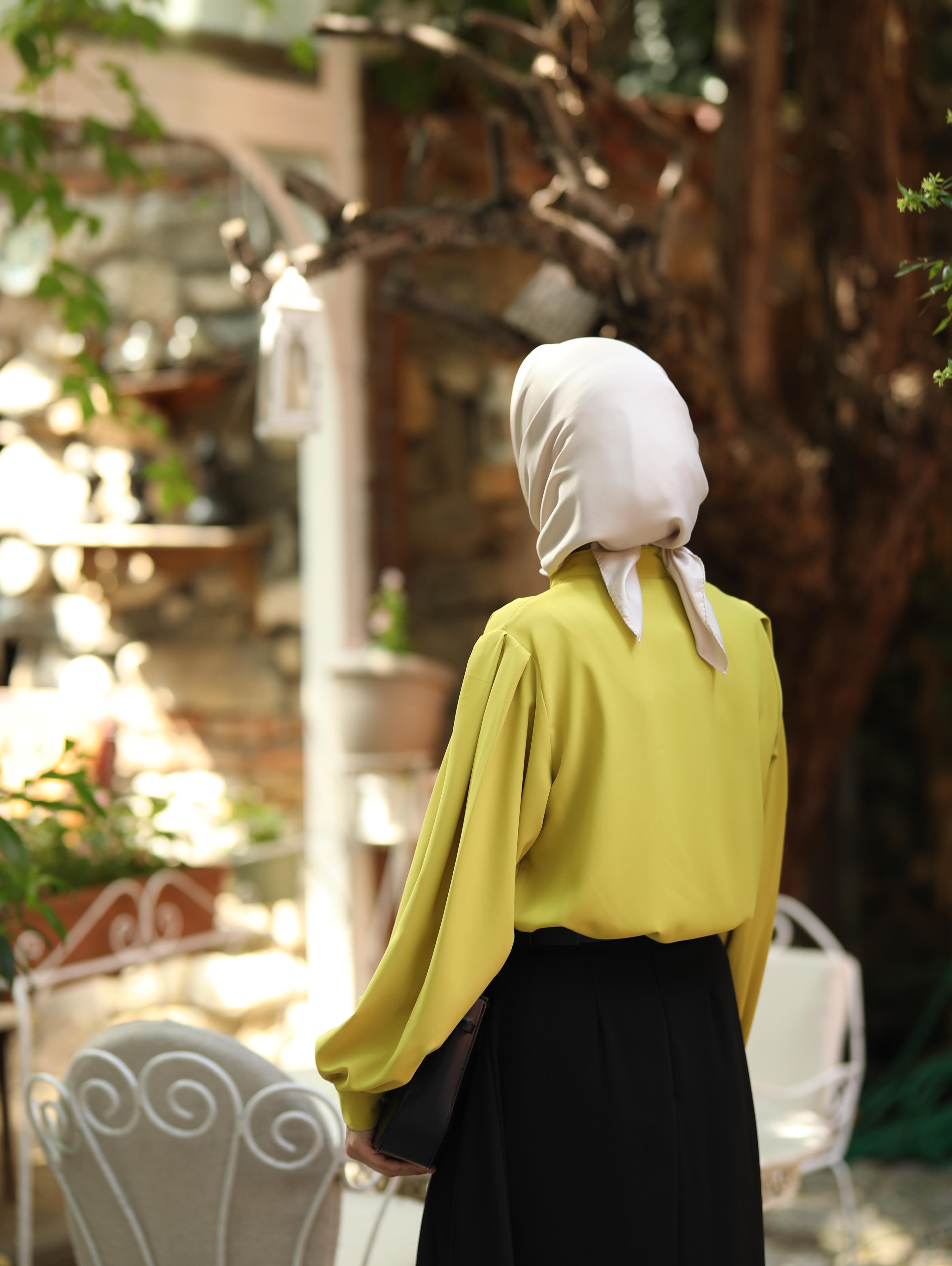 Pile Detaylı Gömlek YAĞ YEŞİLİ