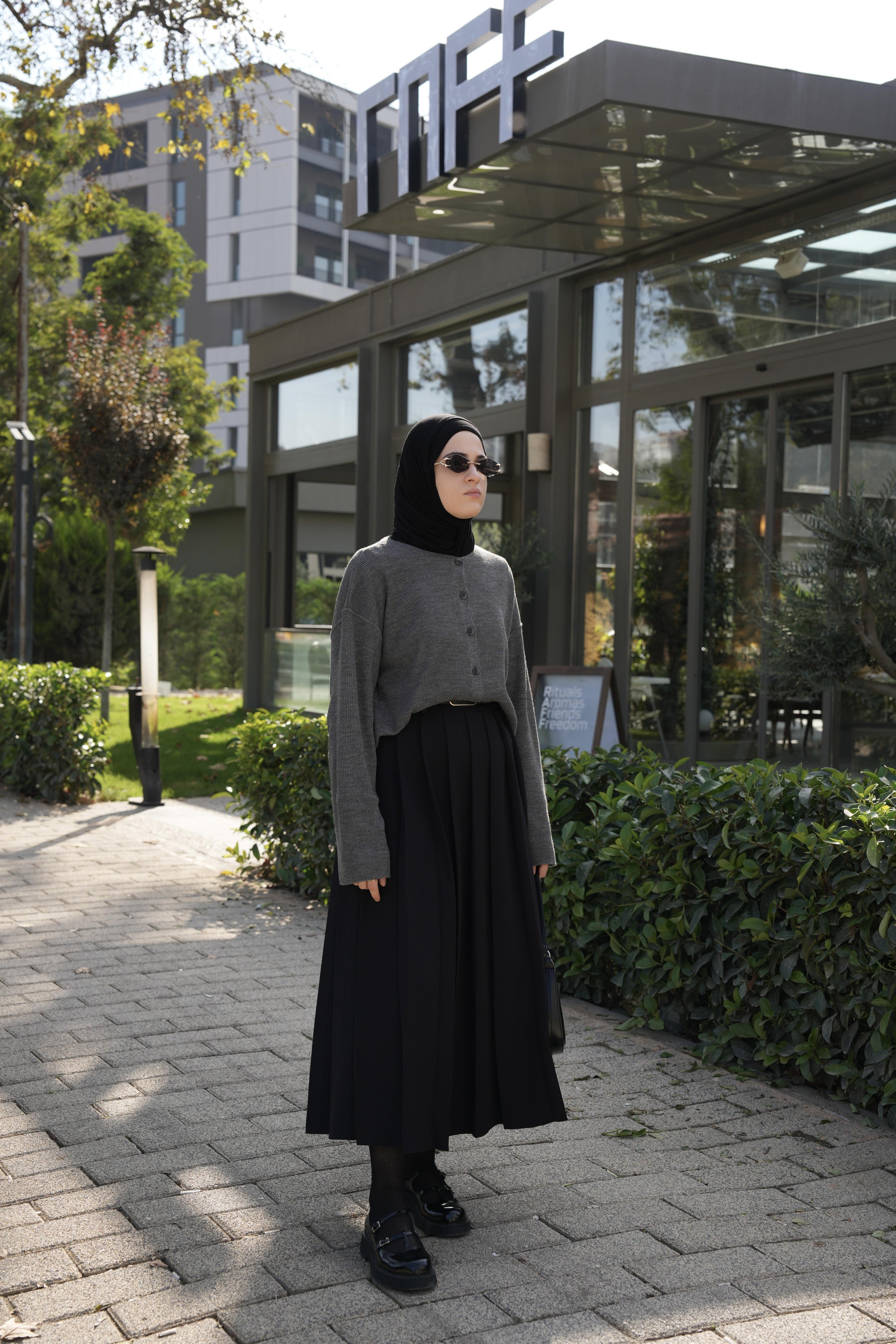 Pilikaşe Etek Siyah