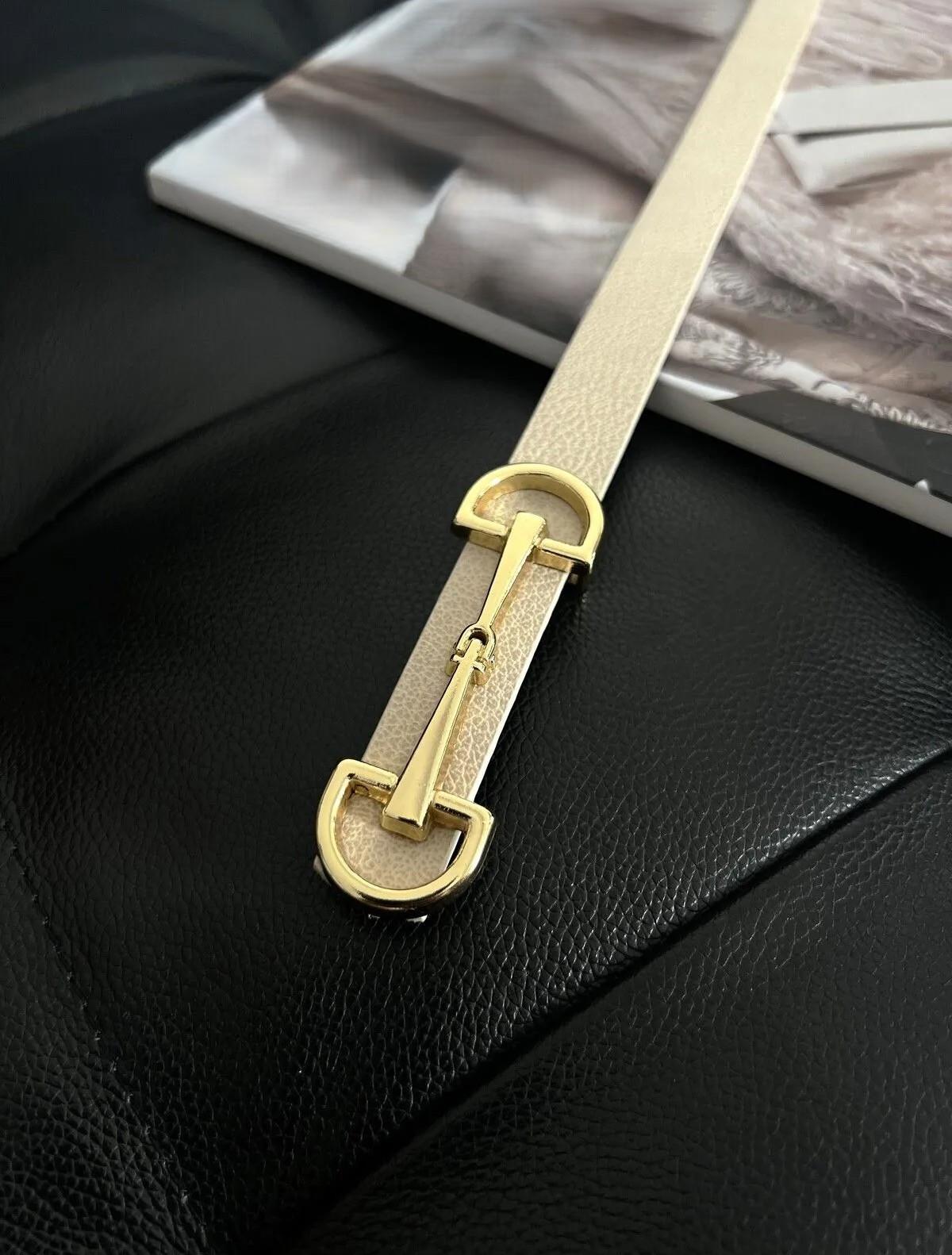 Uzun Gold Tokalı Kemer BEJ