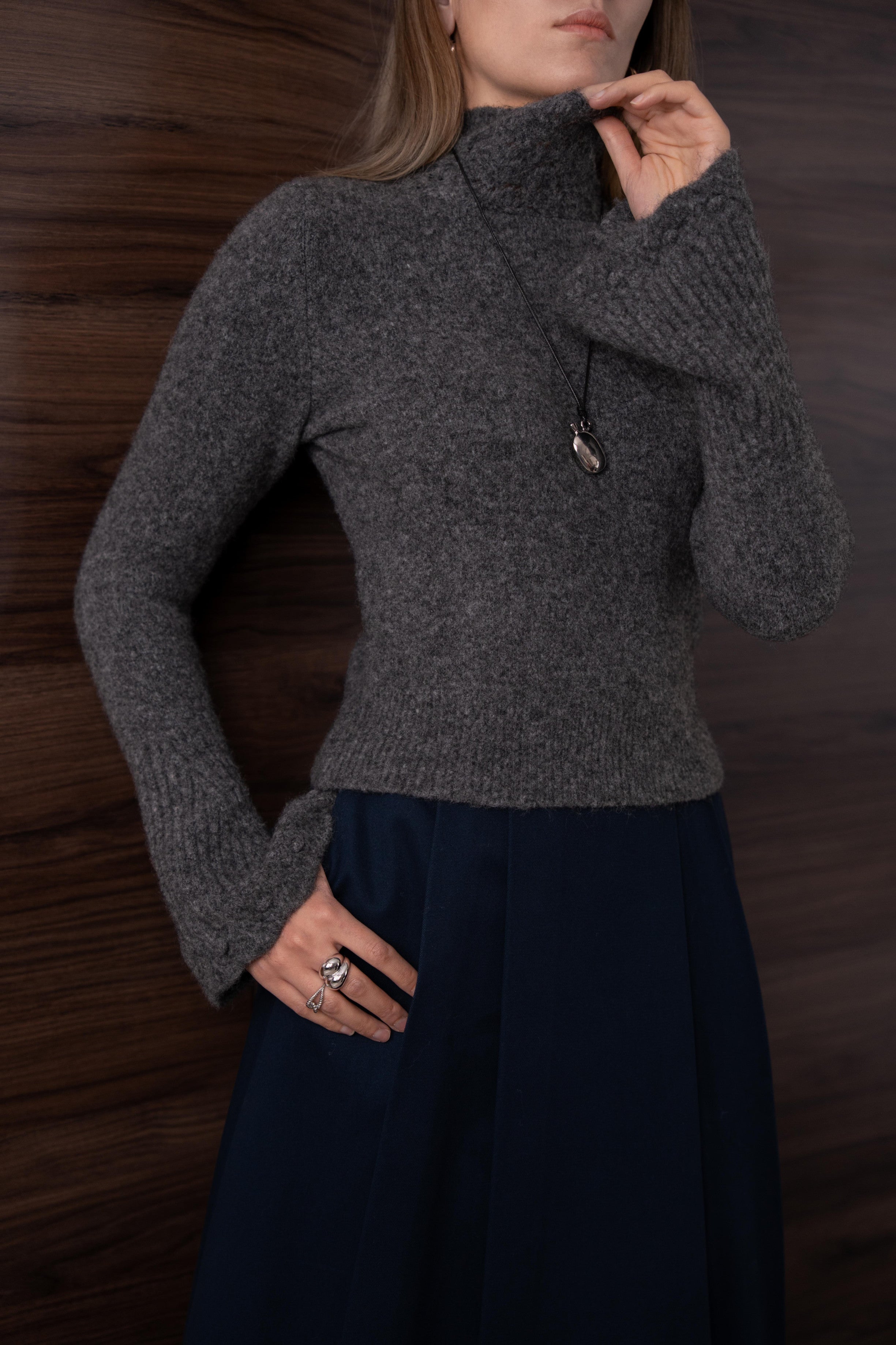 Yumuşak Dokulu Kazak ANTRASİT