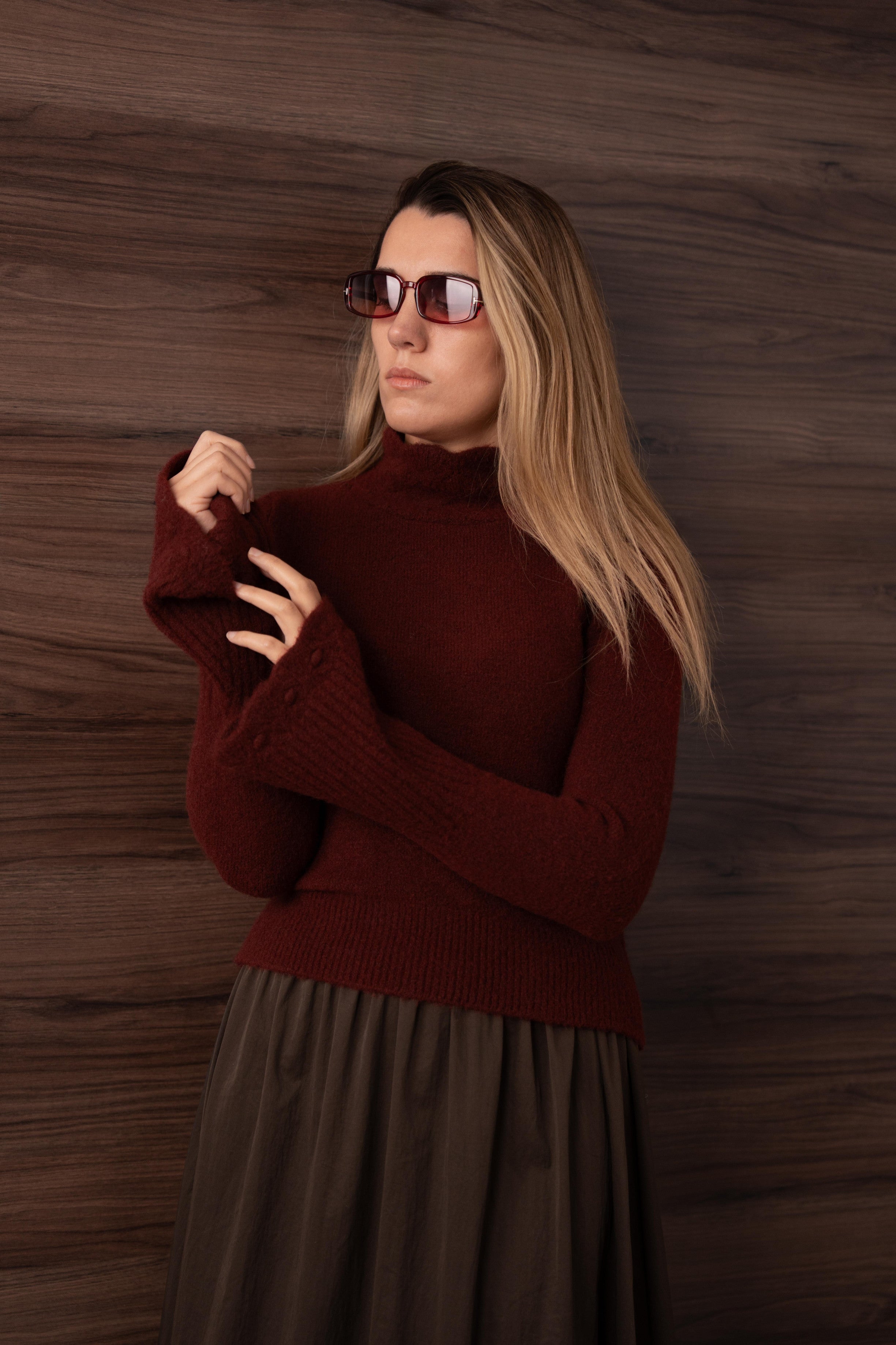 Yumuşak Dokulu Kazak BORDO