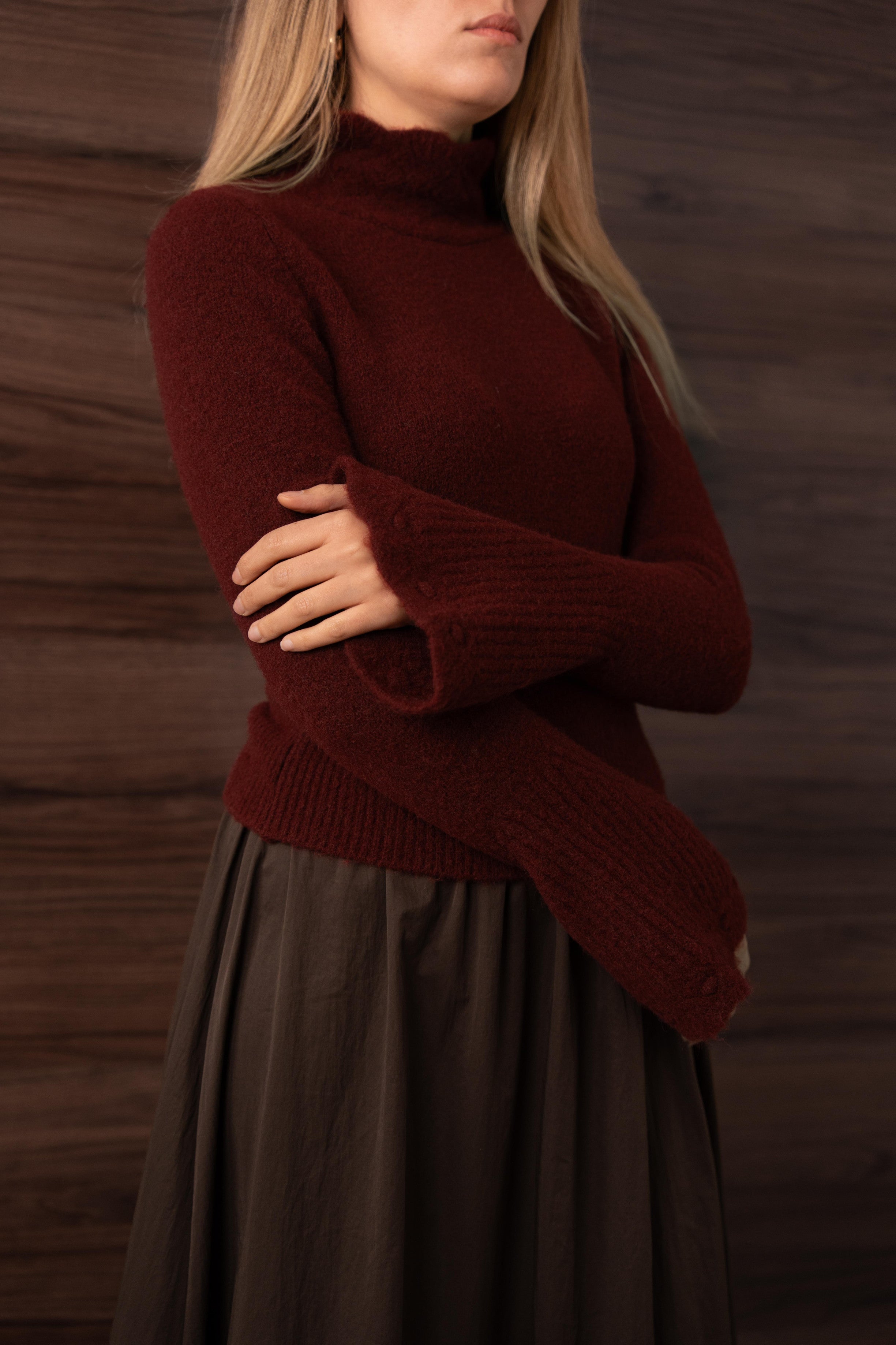 Yumuşak Dokulu Kazak BORDO