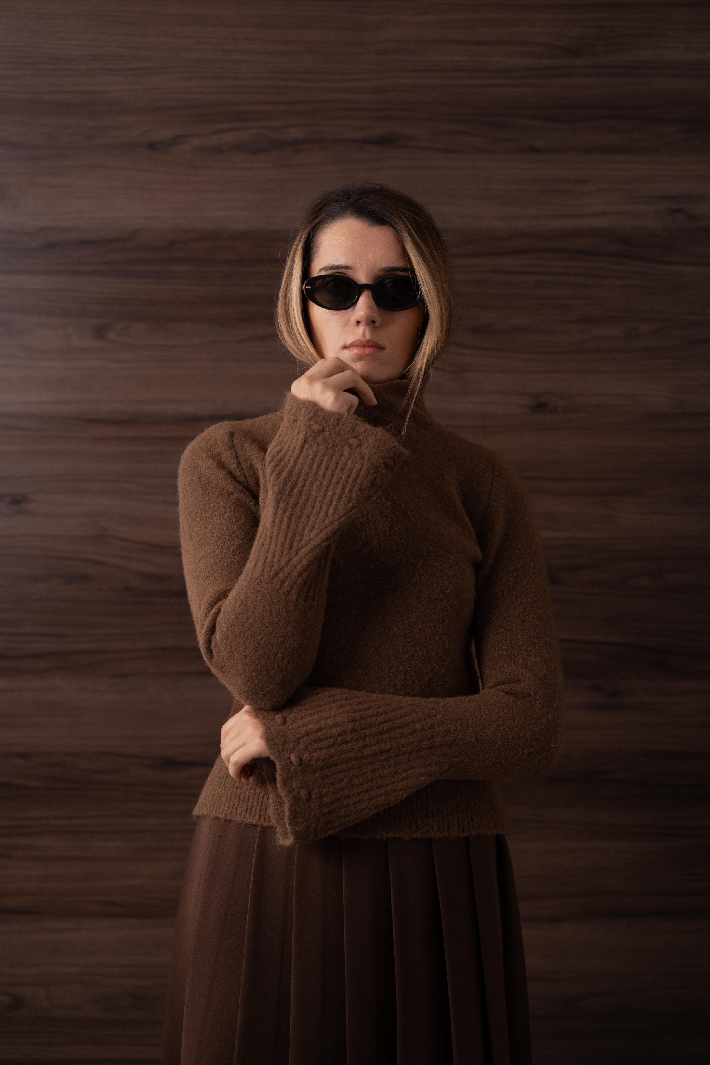 Yumuşak Dokulu Kazak KAHVERENGİ