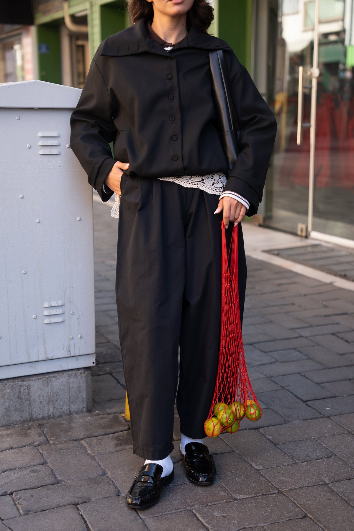 Barrel Pantolon SİYAH