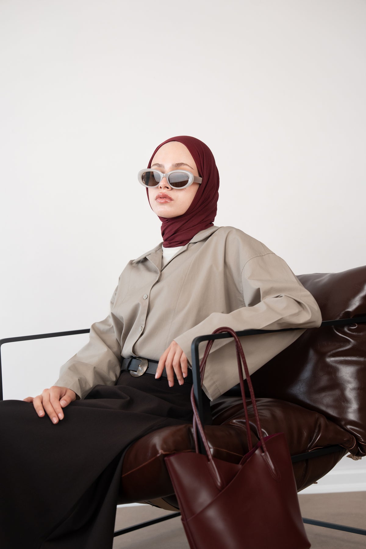 Pat Detaylı Oversize Gömlek TAŞ
