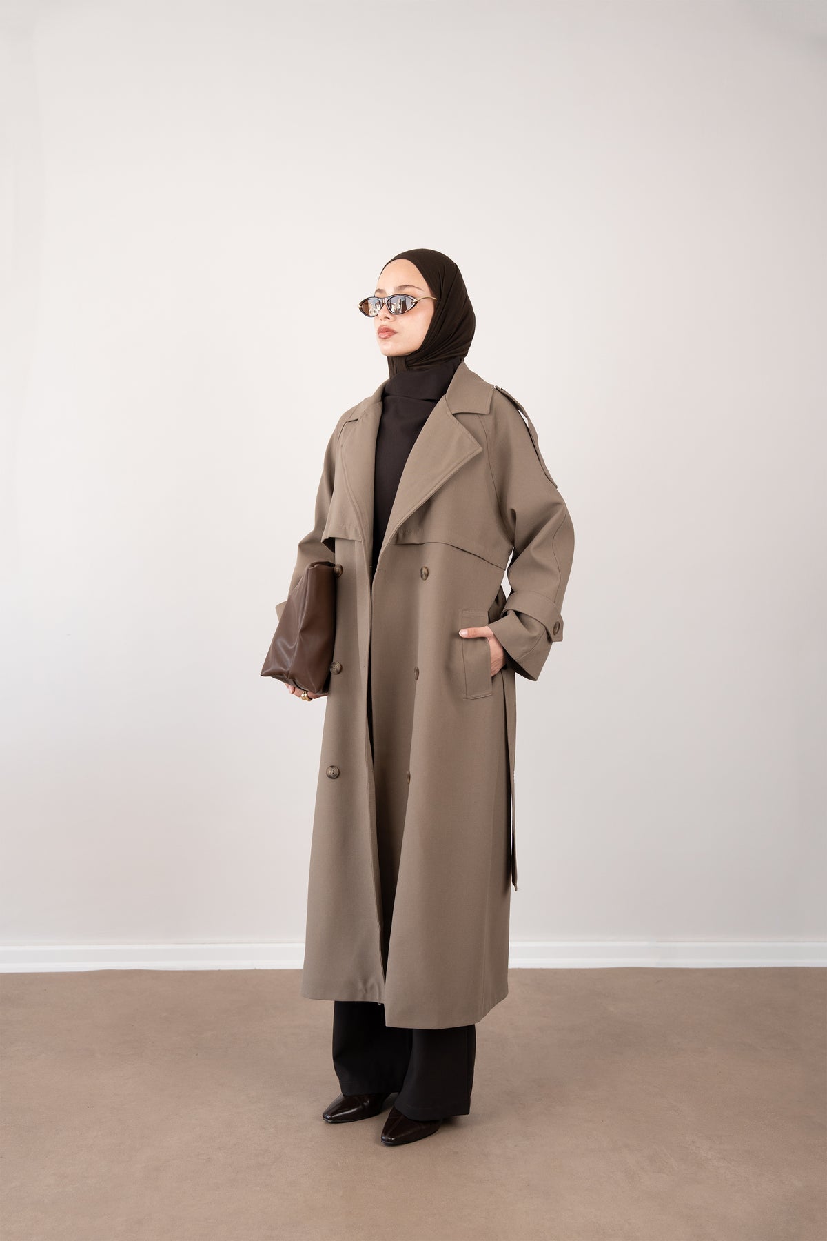 Premium Oversize Trençkot Bej