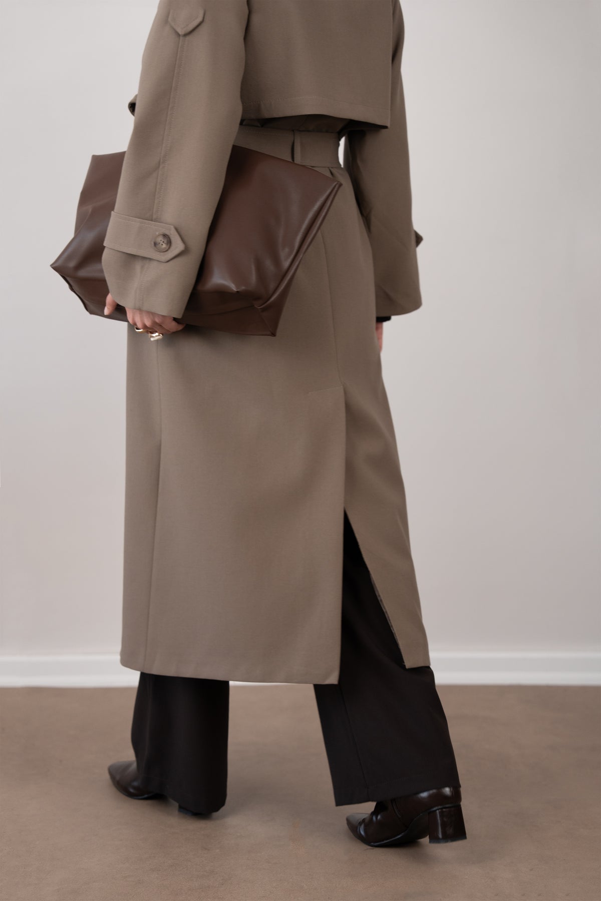Premium Oversize Trençkot Bej