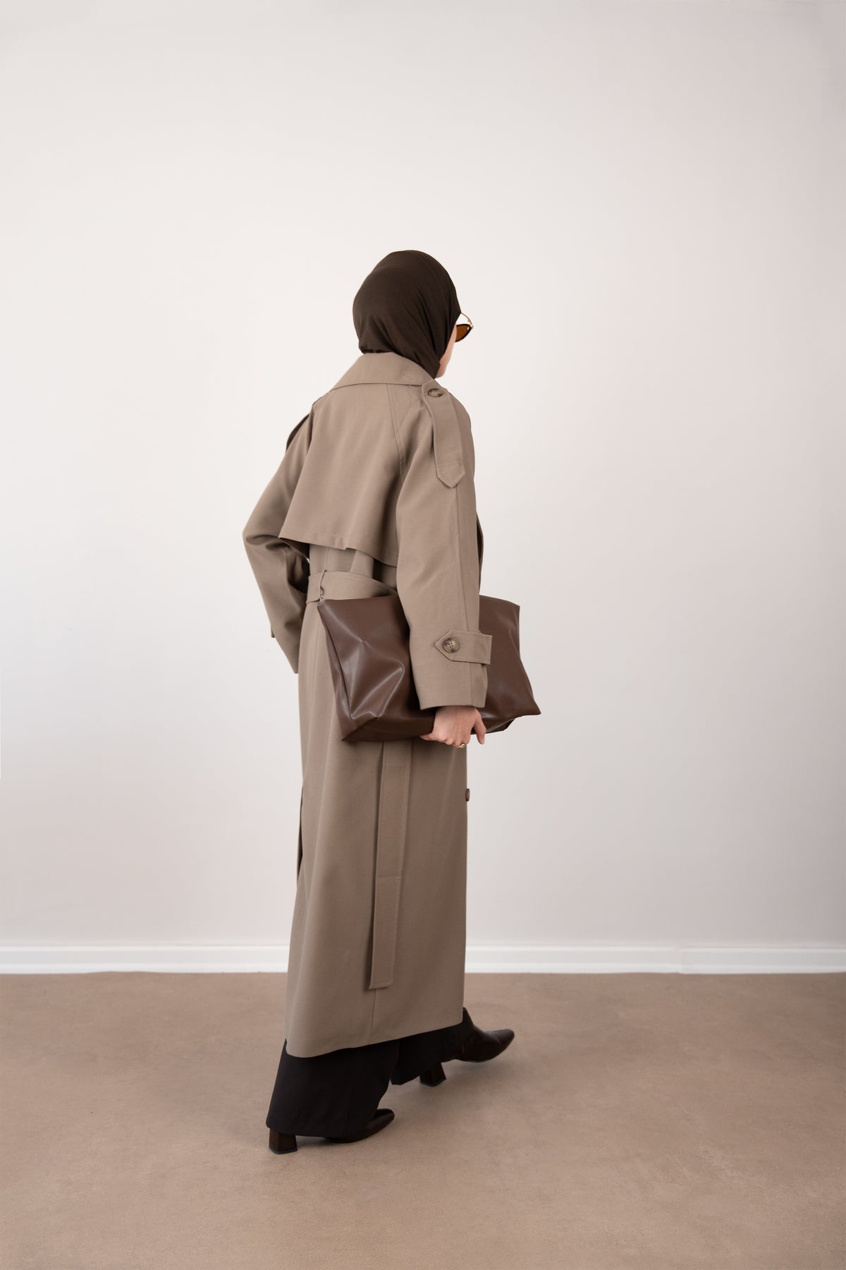 Premium Oversize Trençkot Bej
