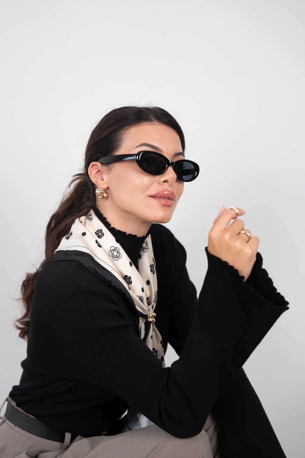 Fitilli Triko Bluz SİYAH